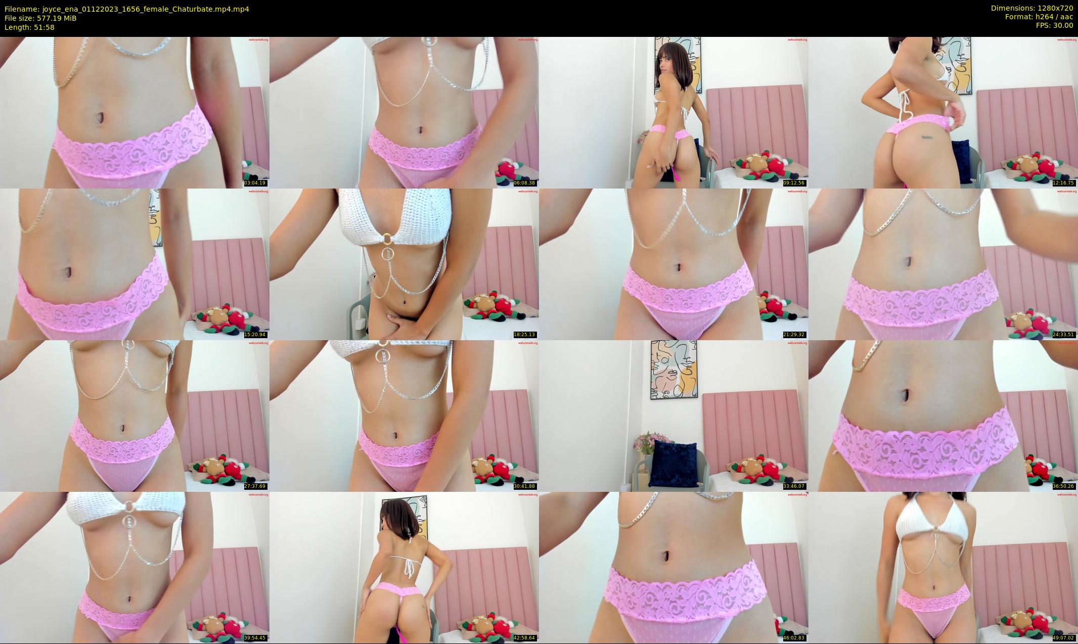 joyce_ena — 52 minute Chaturbate female cam show recording, 720p, Dec 1, 2023