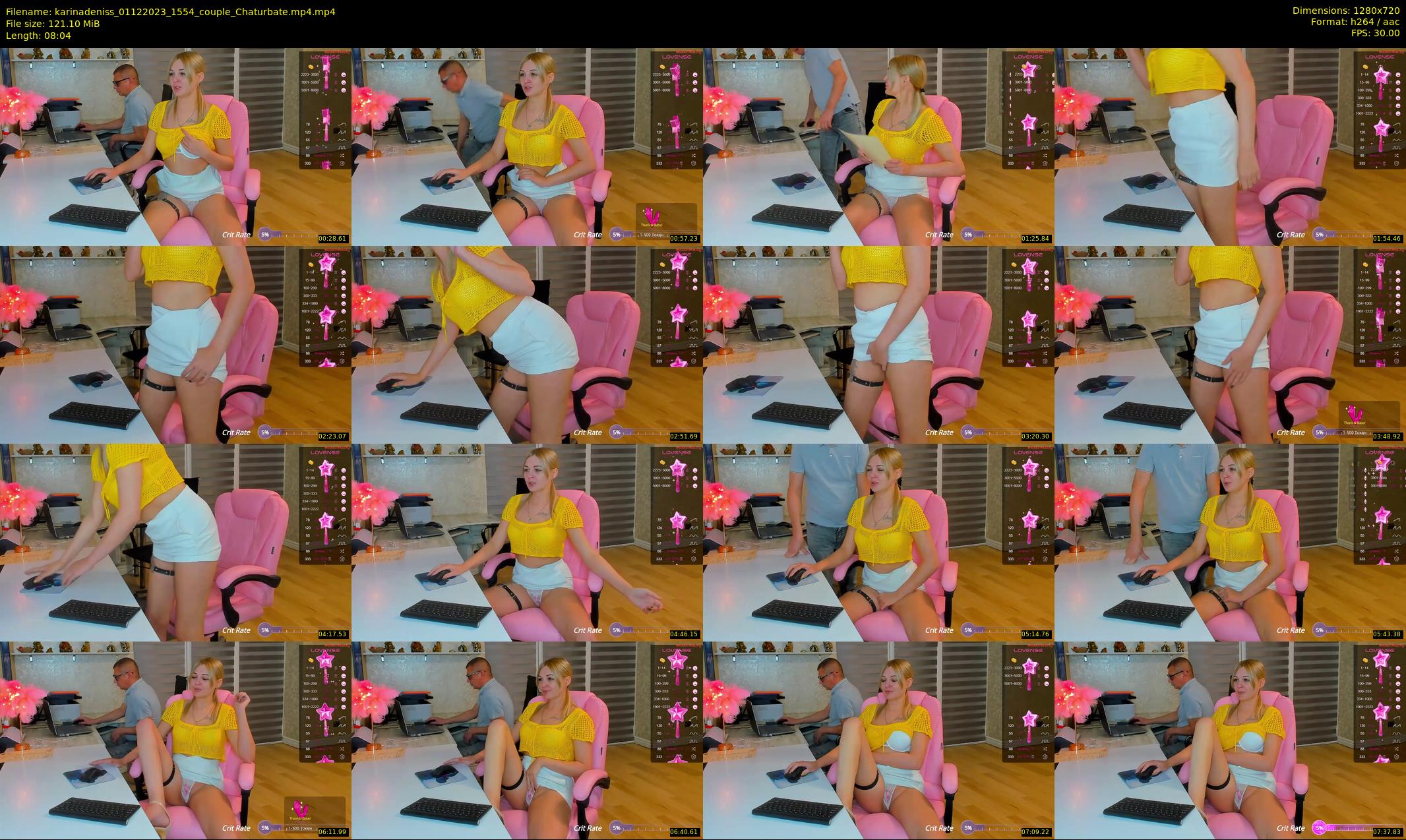 karinadeniss — 9 minute Chaturbate couple cam show recording, 720p, Dec 1, 2023