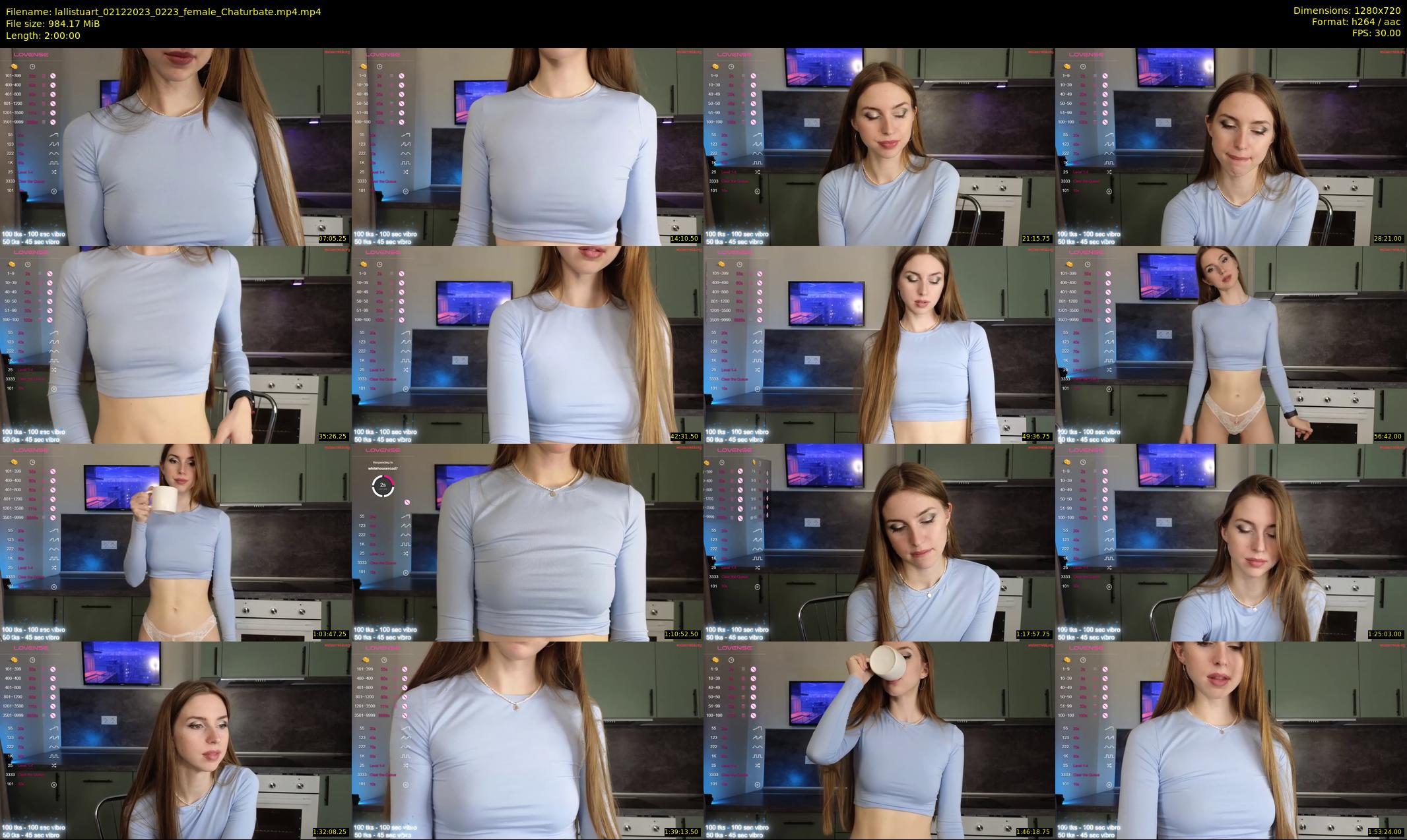 lallistuart — 120 minute Chaturbate female cam show recording, 720p, Dec 2, 2023