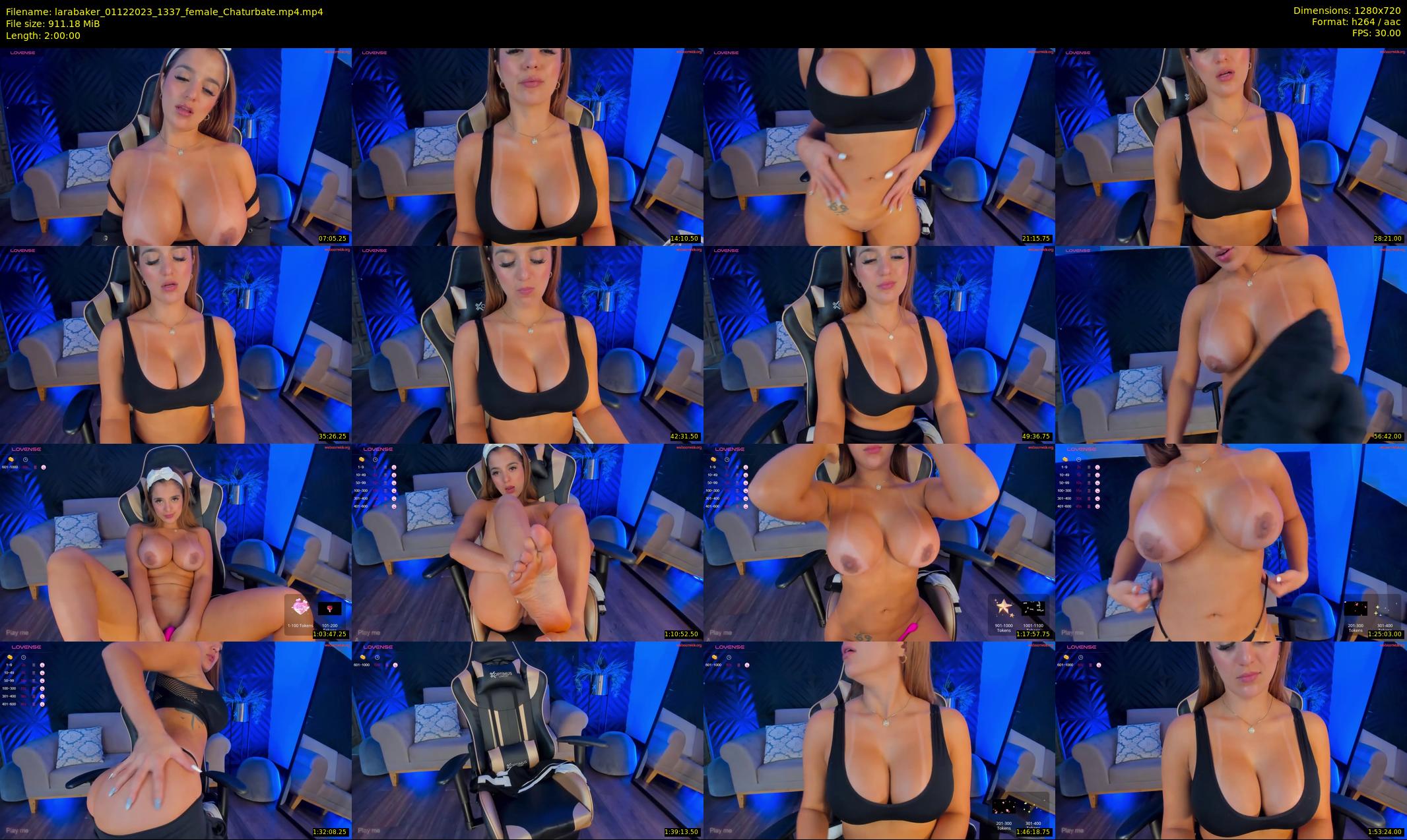 larabaker — 120 minute Chaturbate female cam show recording, 720p, Dec 1, 2023