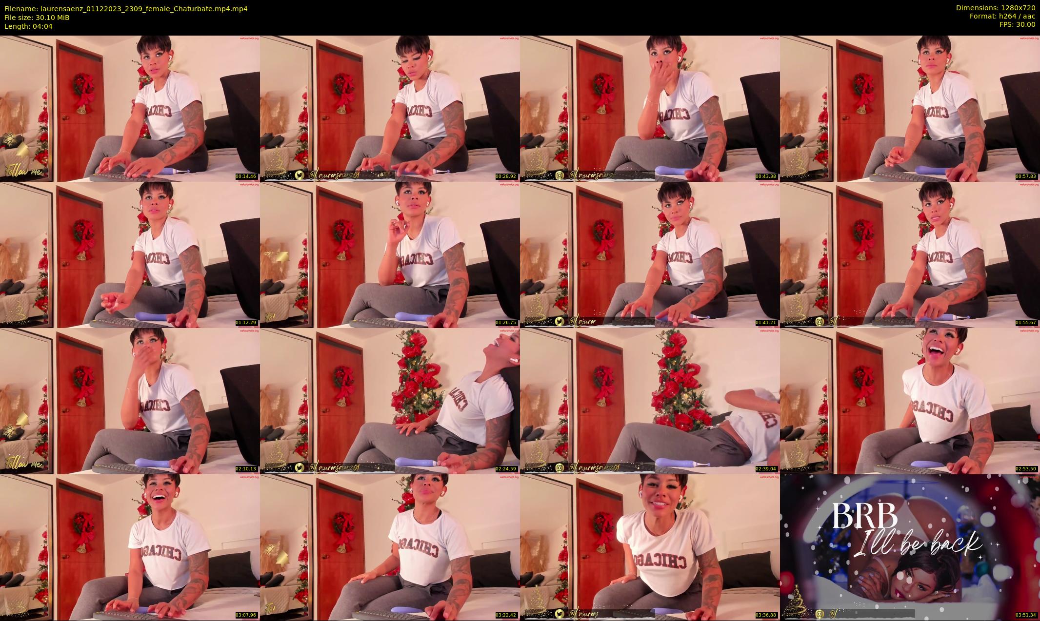 laurensaenz — 5 minute Chaturbate female cam show recording, 720p, Dec 1, 2023