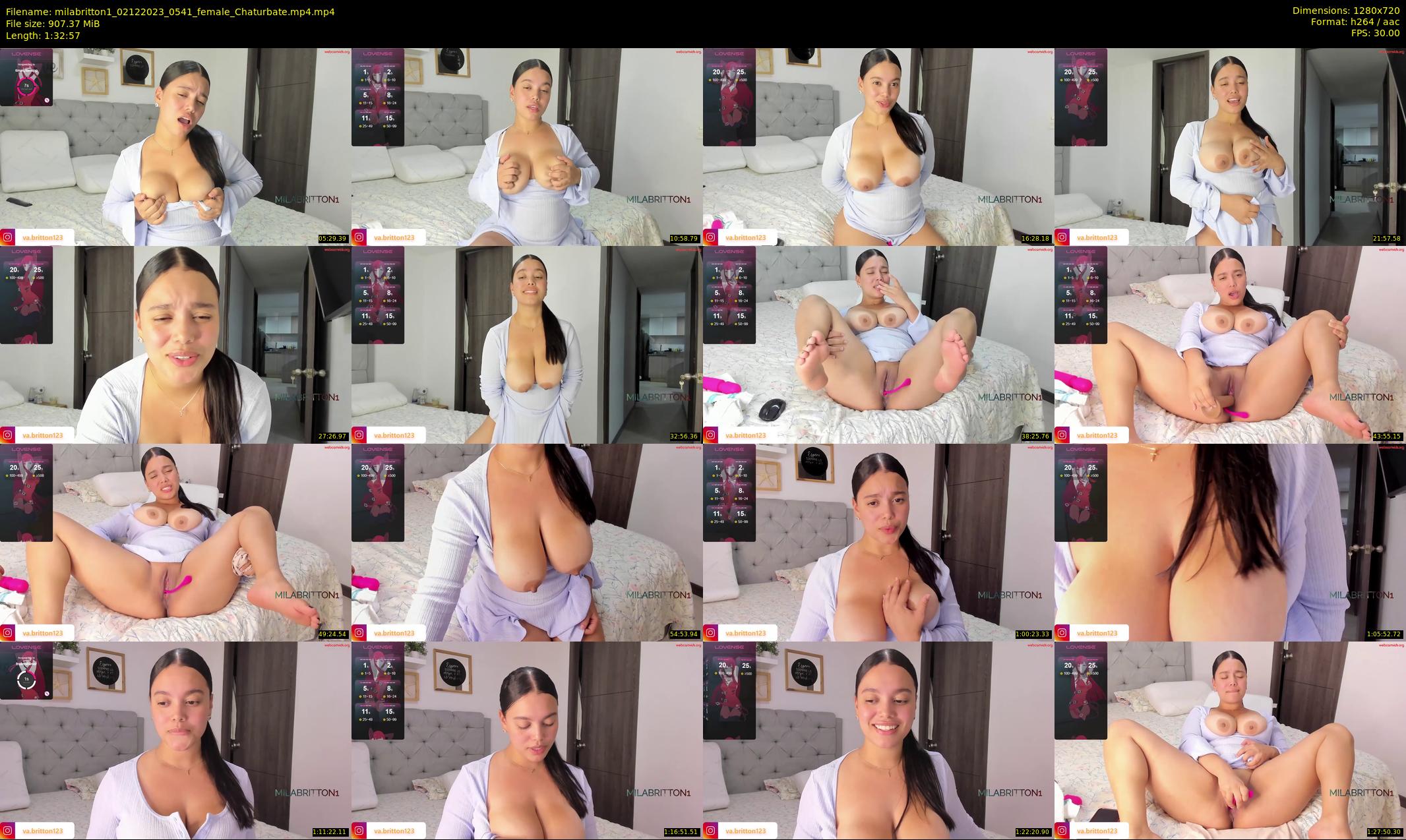 milabritton1 — 93 minute Chaturbate female cam show recording, 720p, Dec 2, 2023