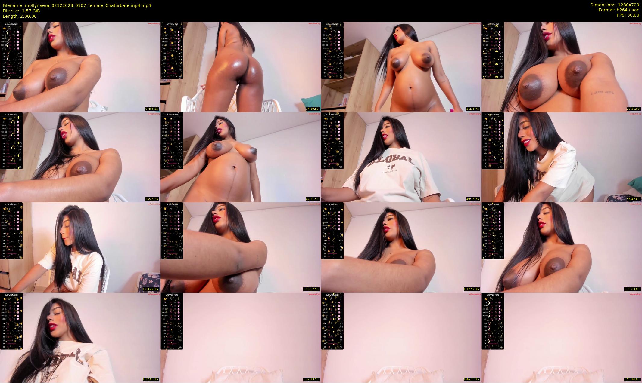 mollyrivera — 120 minute Chaturbate female cam show recording, 720p, Dec 2, 2023