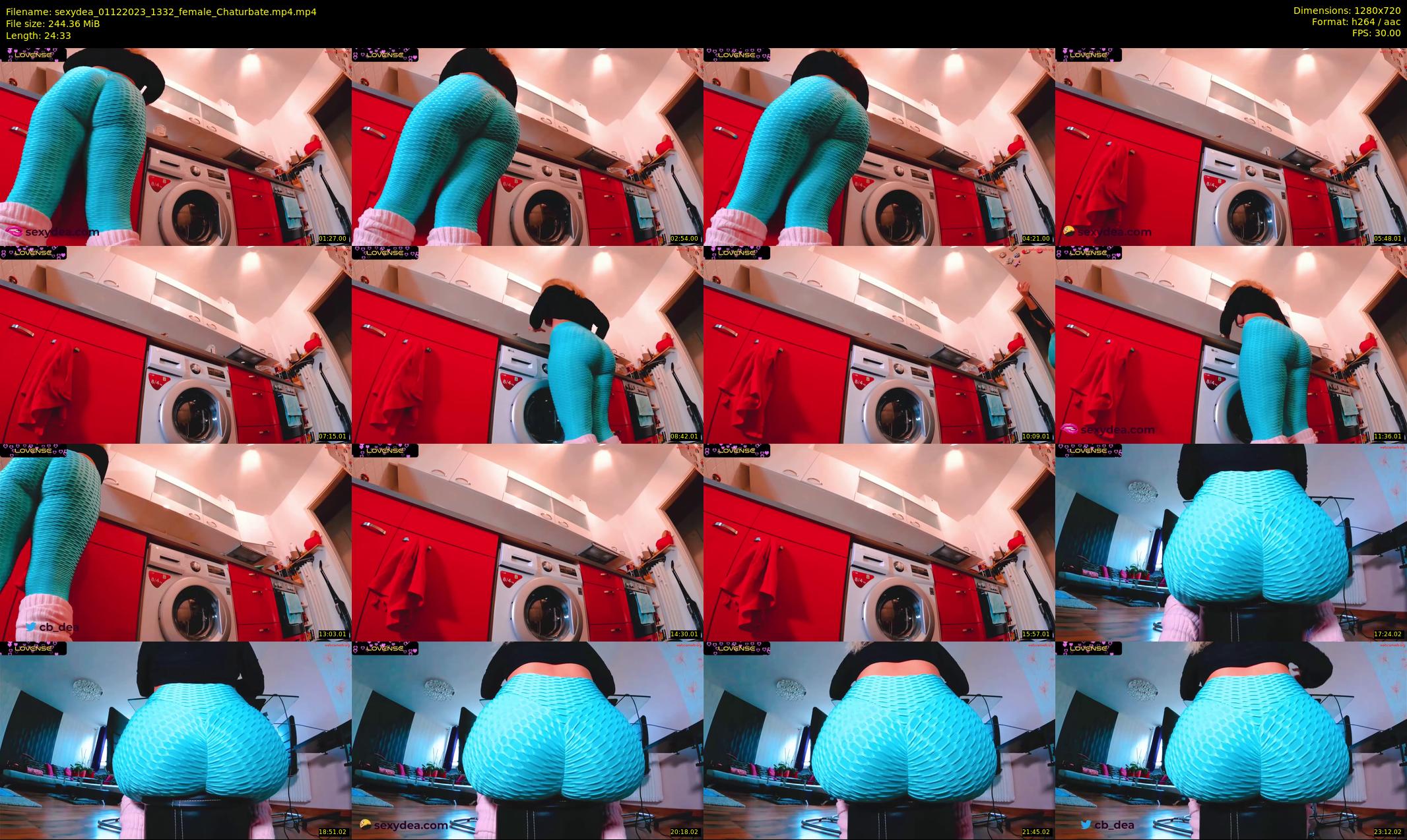 sexydea — 25 minute Chaturbate female cam show recording, 720p, Dec 1, 2023