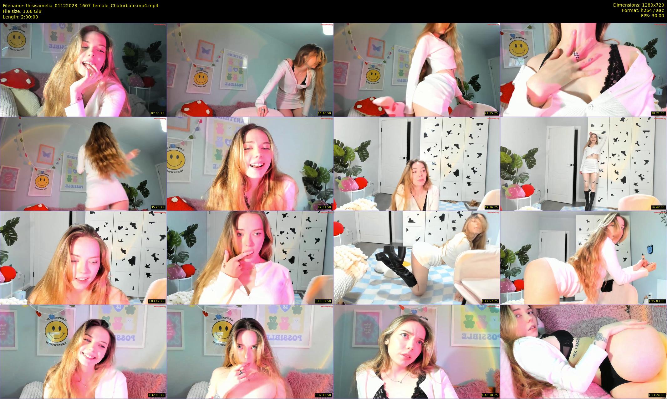 thisisamelia — 120 minute Chaturbate female cam show recording, 720p, Dec 1, 2023