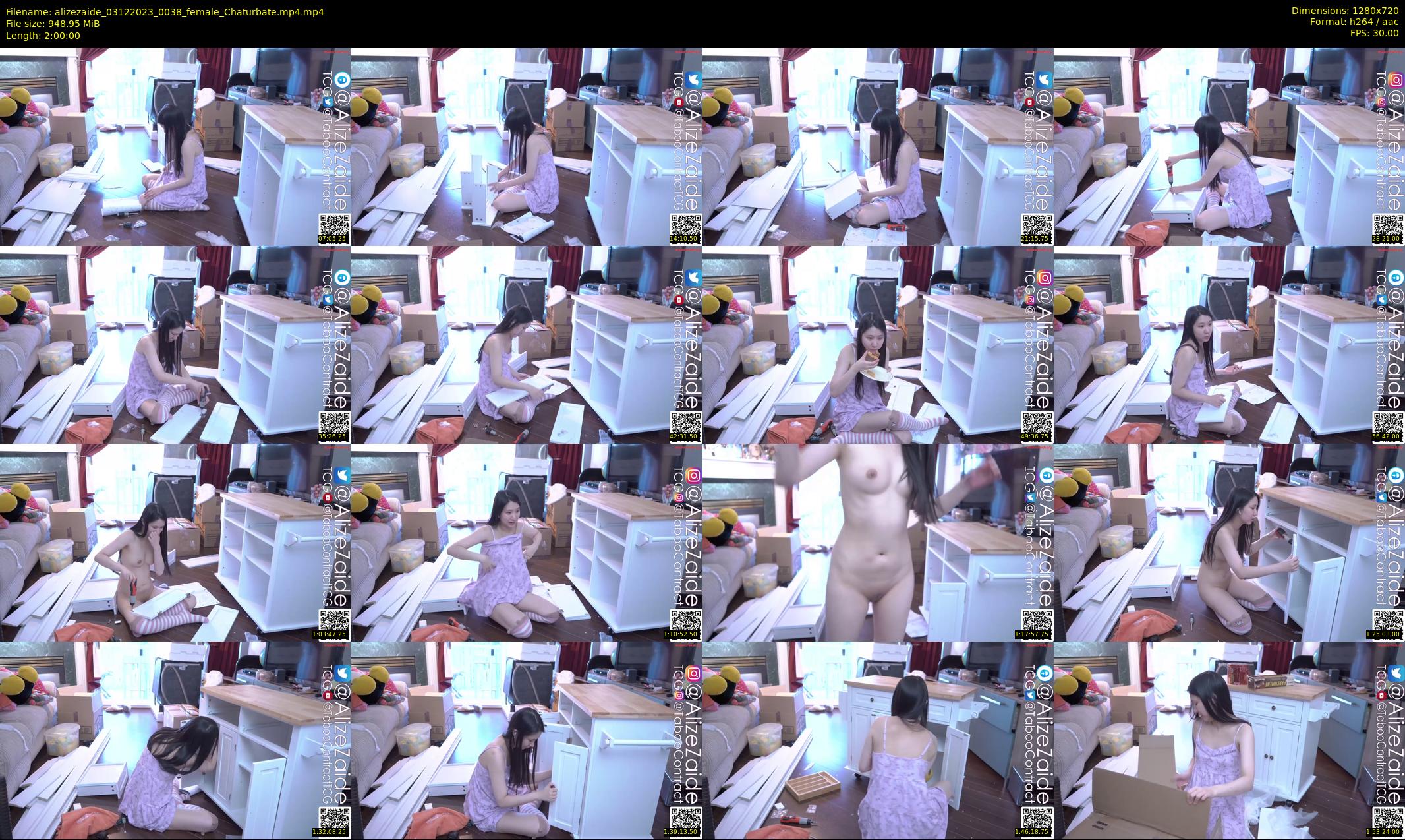 alizezaide — 120 minute Chaturbate female cam show recording, 720p, Dec 3, 2023