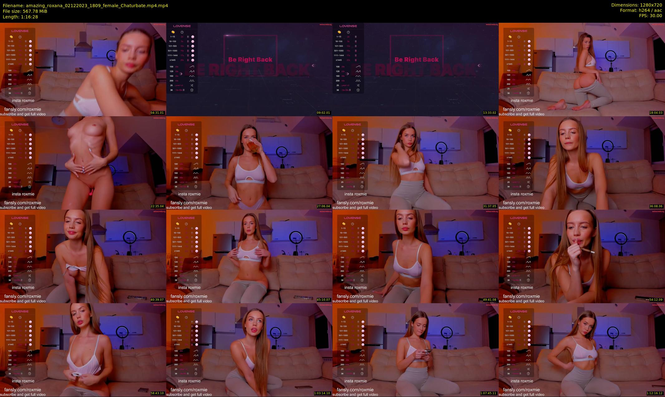 amazing_roxana — 77 minute Chaturbate female cam show recording, 720p, Dec 2, 2023
