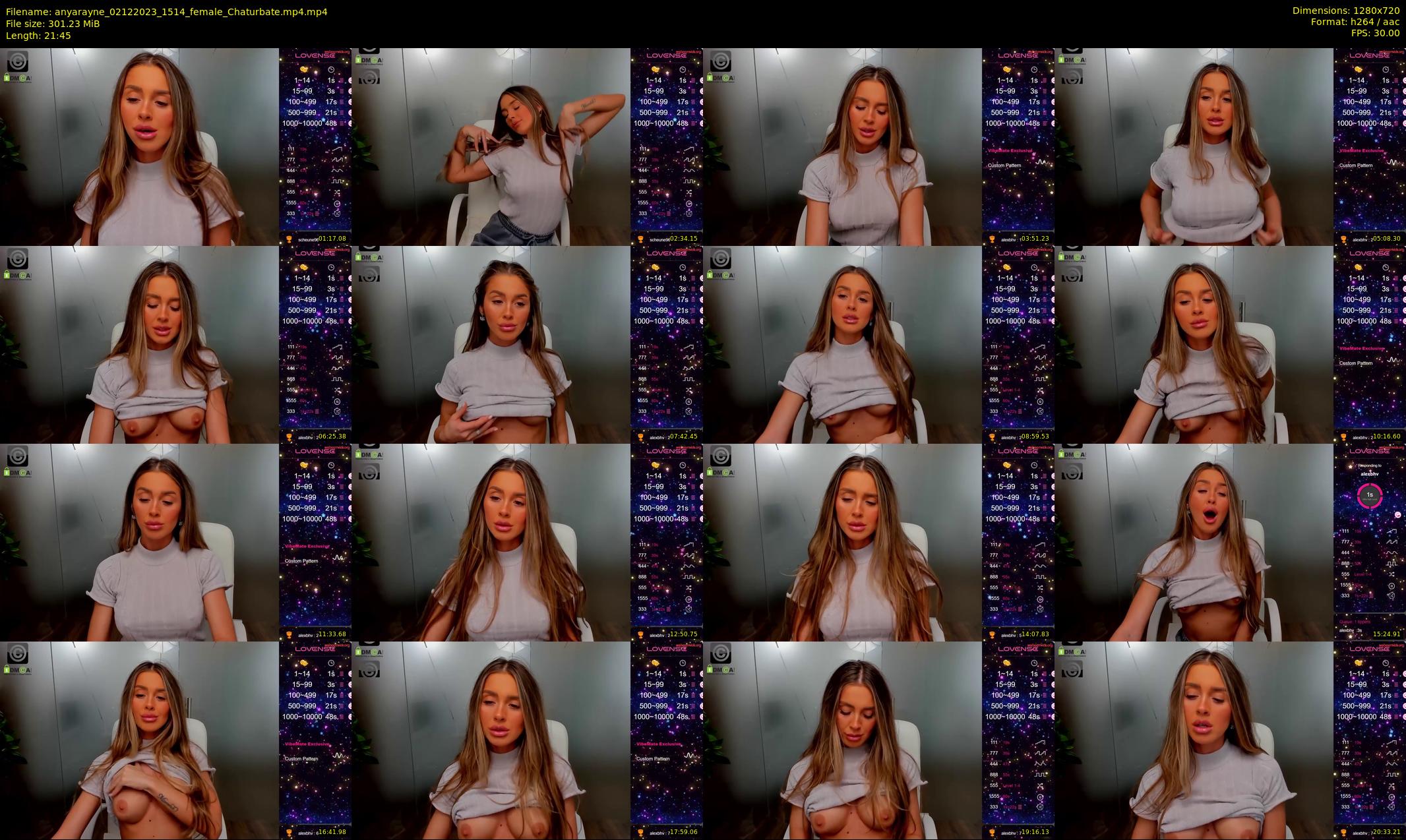 anyarayne — 22 minute Chaturbate female cam show recording, 720p, Dec 2, 2023