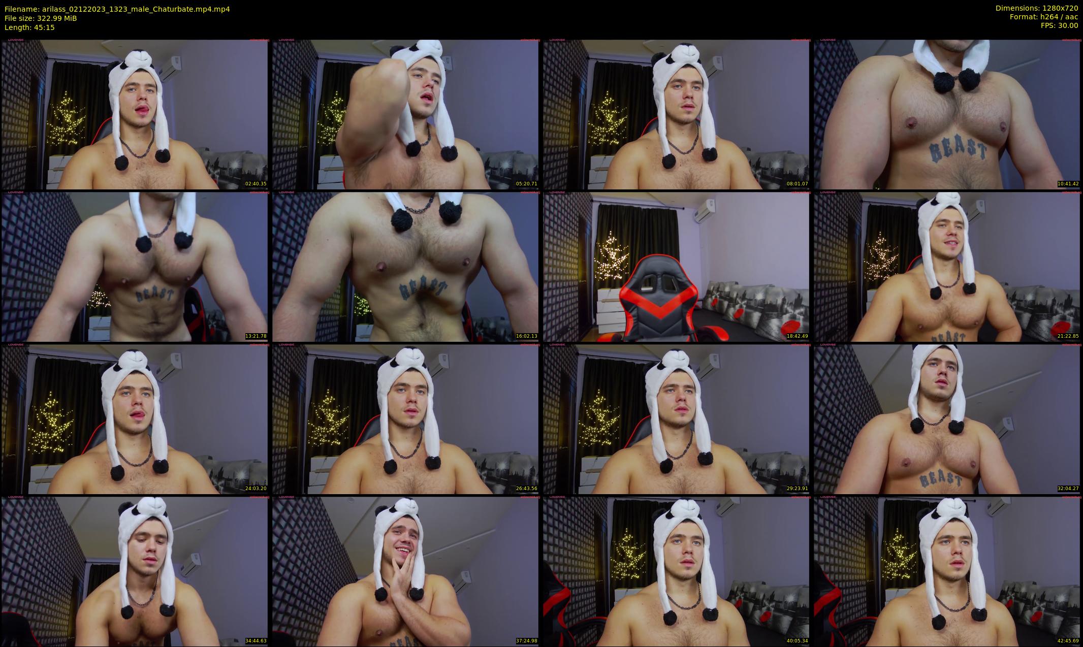 arilass — 46 minute Chaturbate male cam show recording, 720p, Dec 2, 2023