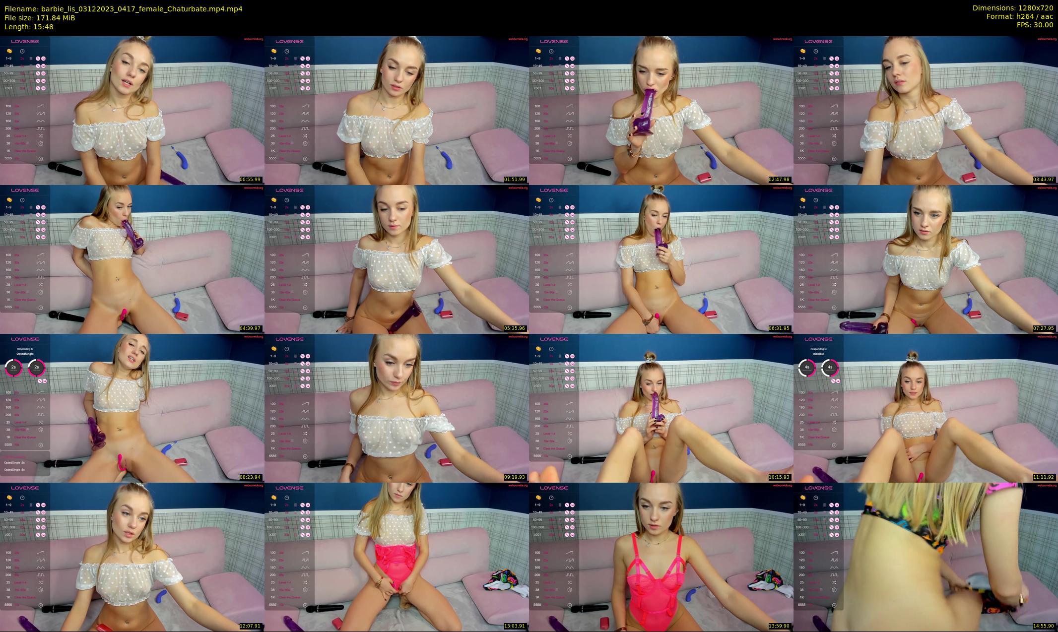 barbie_lis — 16 minute Chaturbate female cam show recording, 720p, Dec 3, 2023