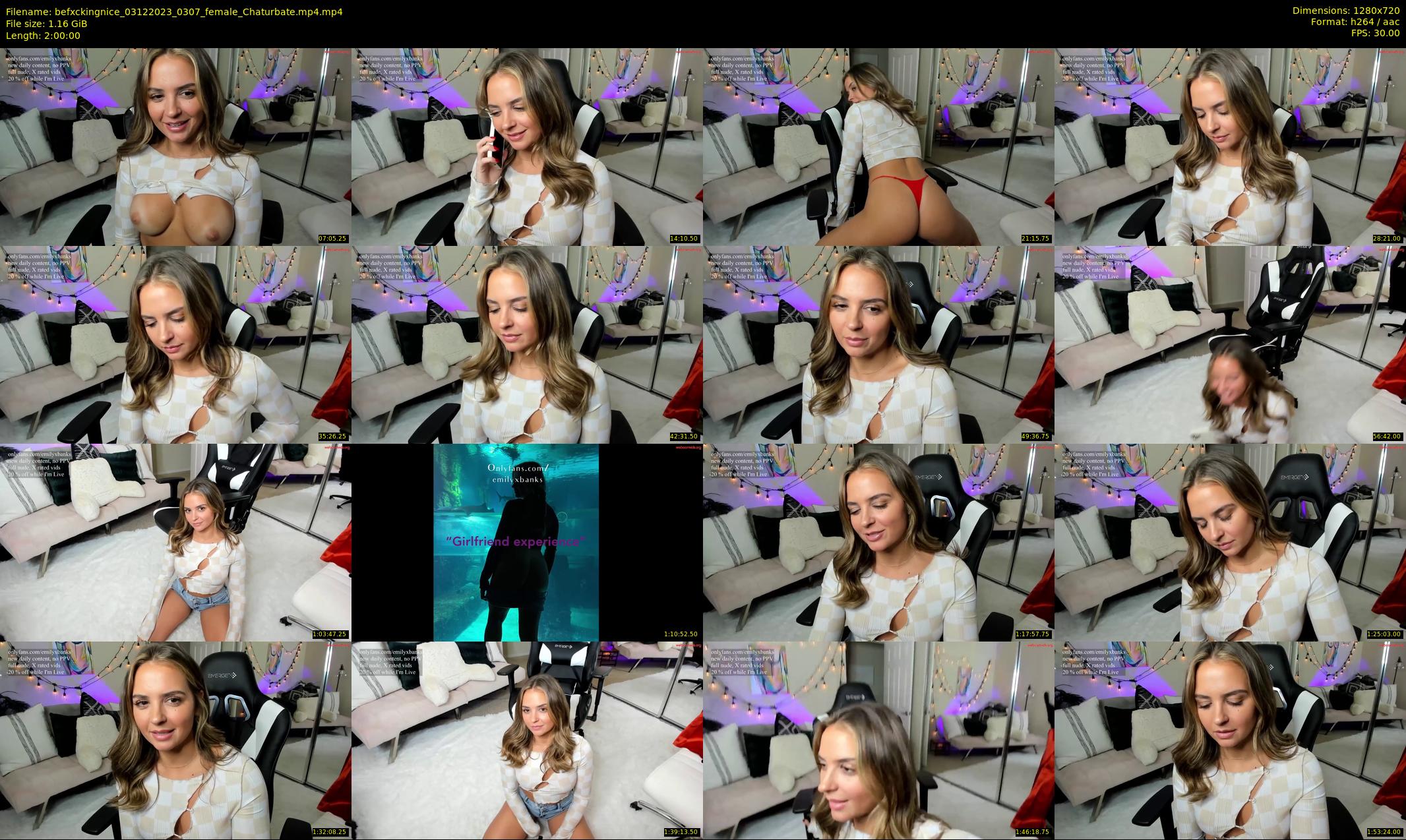 befxckingnice — 120 minute Chaturbate female cam show recording, 720p, Dec 3, 2023