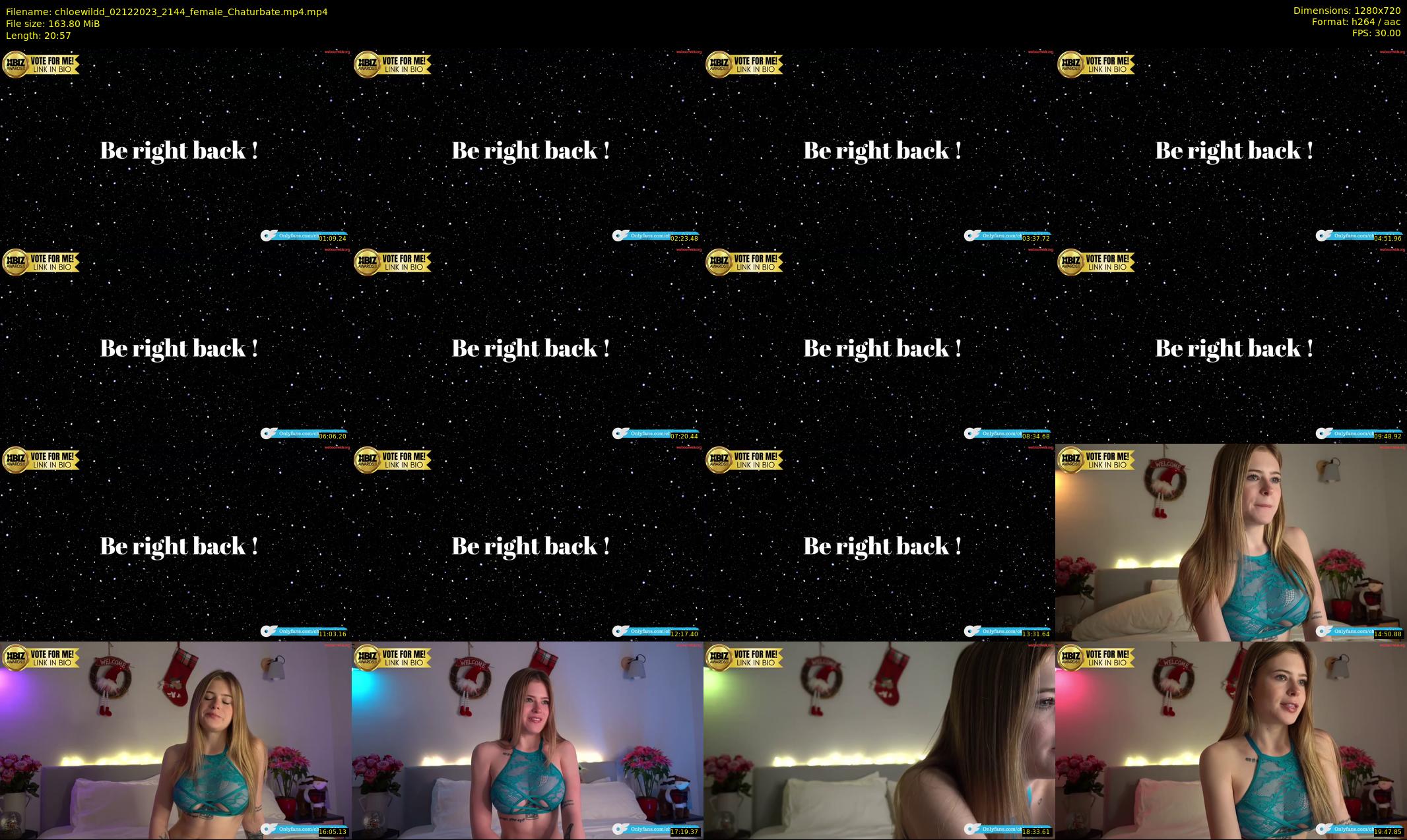 chloewildd — 21 minute Chaturbate female cam show recording, 720p, Dec 2, 2023
