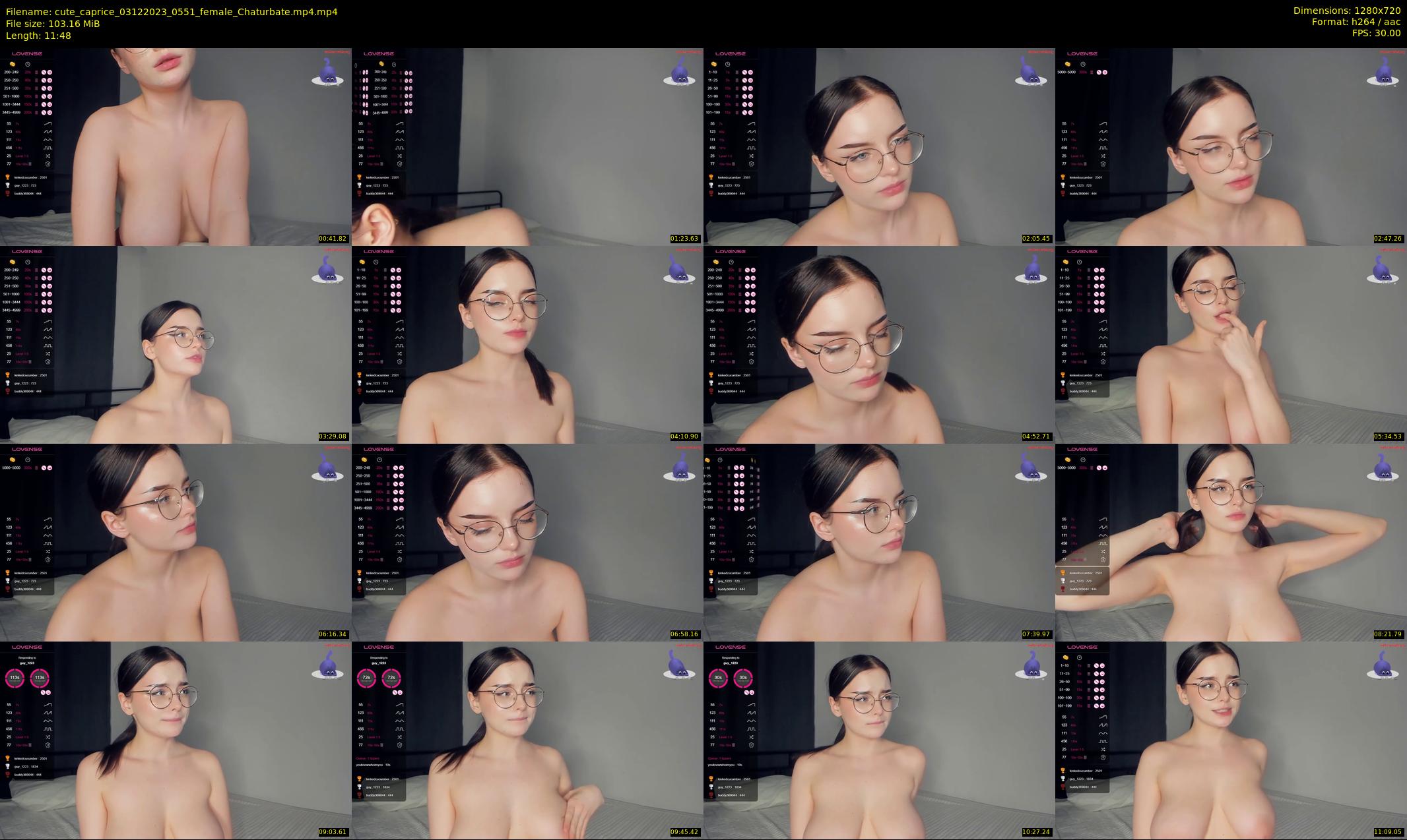 cute_caprice — 12 minute Chaturbate female cam show recording, 720p, Dec 3, 2023