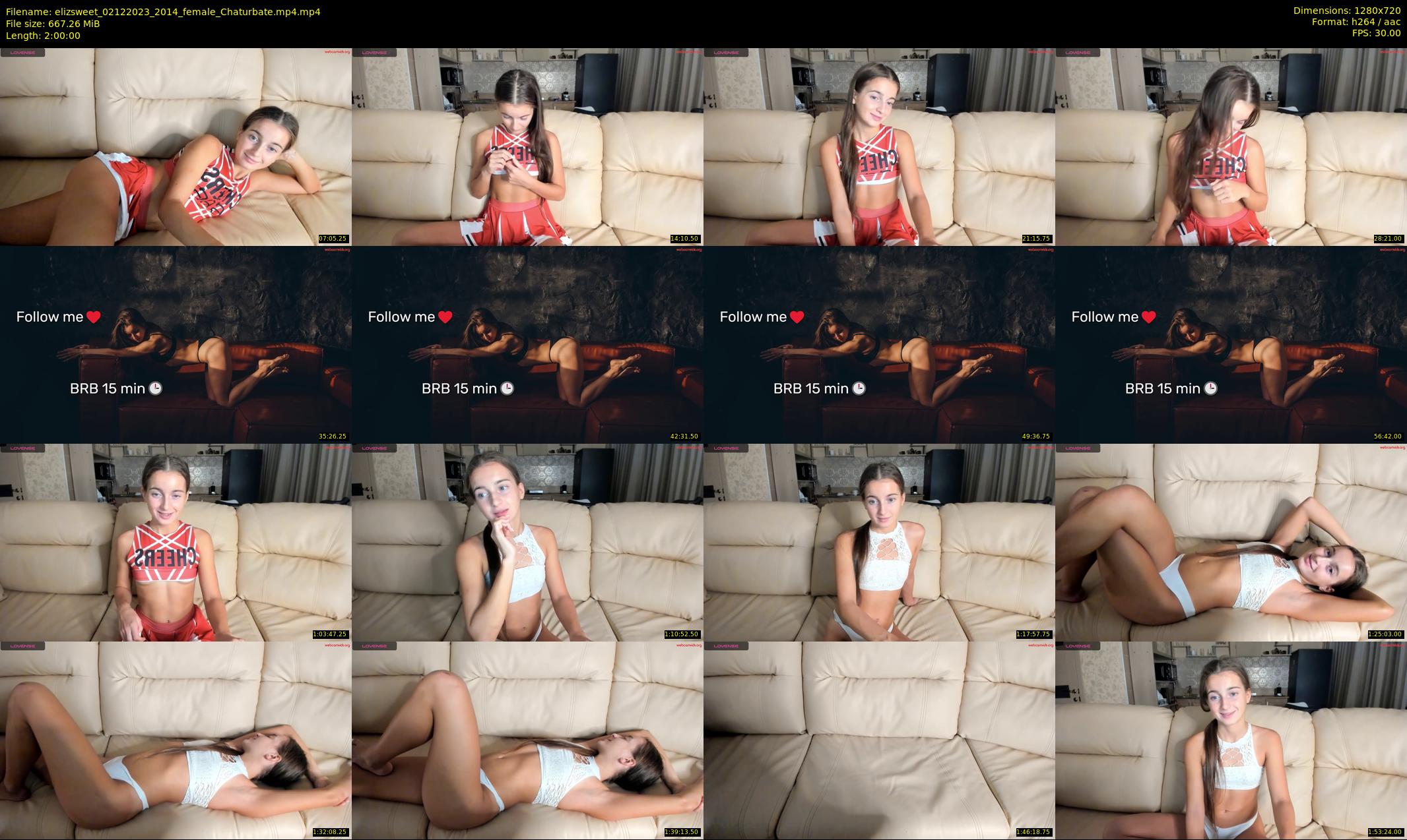 elizsweet — 120 minute Chaturbate female cam show recording, 720p, Dec 2, 2023