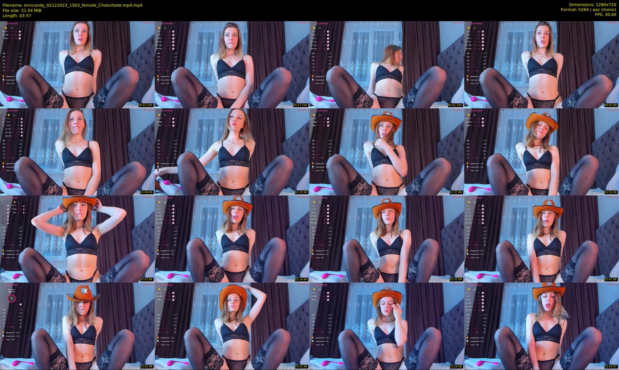 enncandy — 4 minute Chaturbate female cam show recording, 720p, Dec 2, 2023