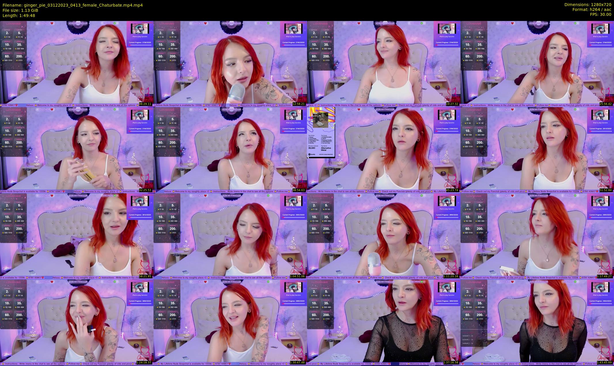 ginger_pie — 110 minute Chaturbate female cam show recording, 720p, Dec 3, 2023