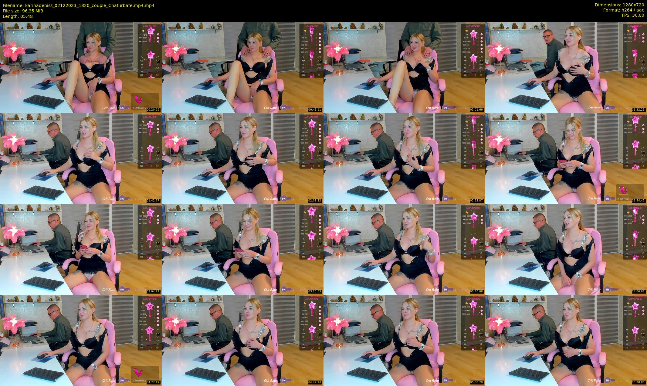 karinadeniss — 6 minute Chaturbate couple cam show recording, 720p, Dec 2, 2023