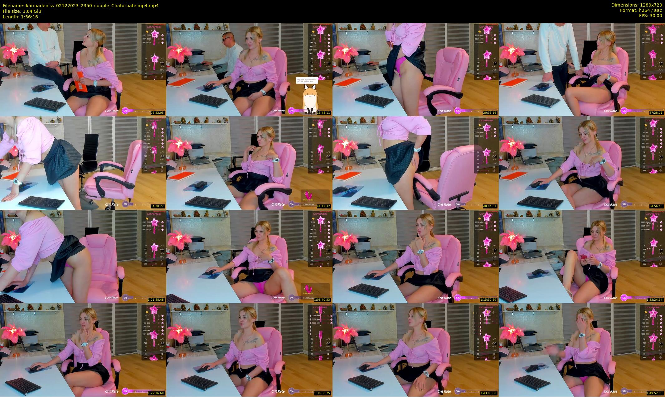 karinadeniss — 117 minute Chaturbate couple cam show recording, 720p, Dec 2, 2023