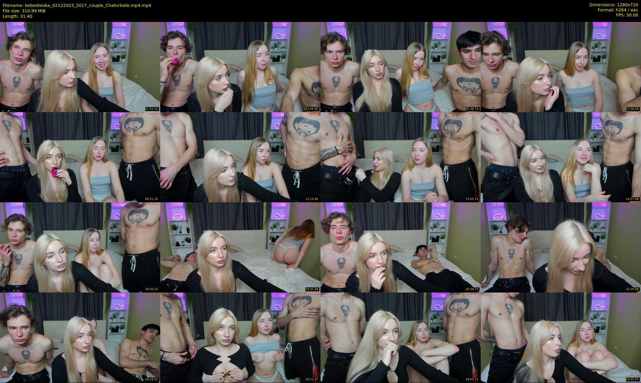 kebesheska — 32 minute Chaturbate couple cam show recording, 720p, Dec 2, 2023