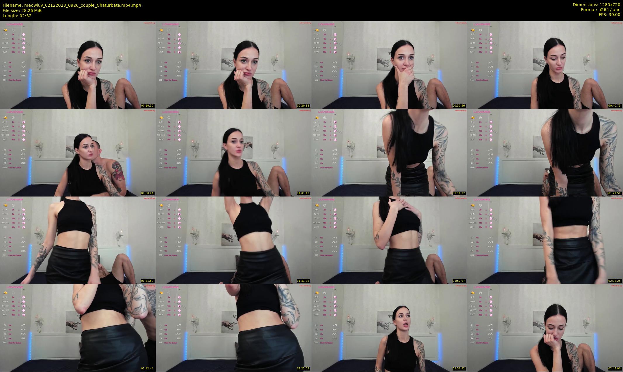 meowluv — 3 minute Chaturbate couple cam show recording, 720p, Dec 2, 2023