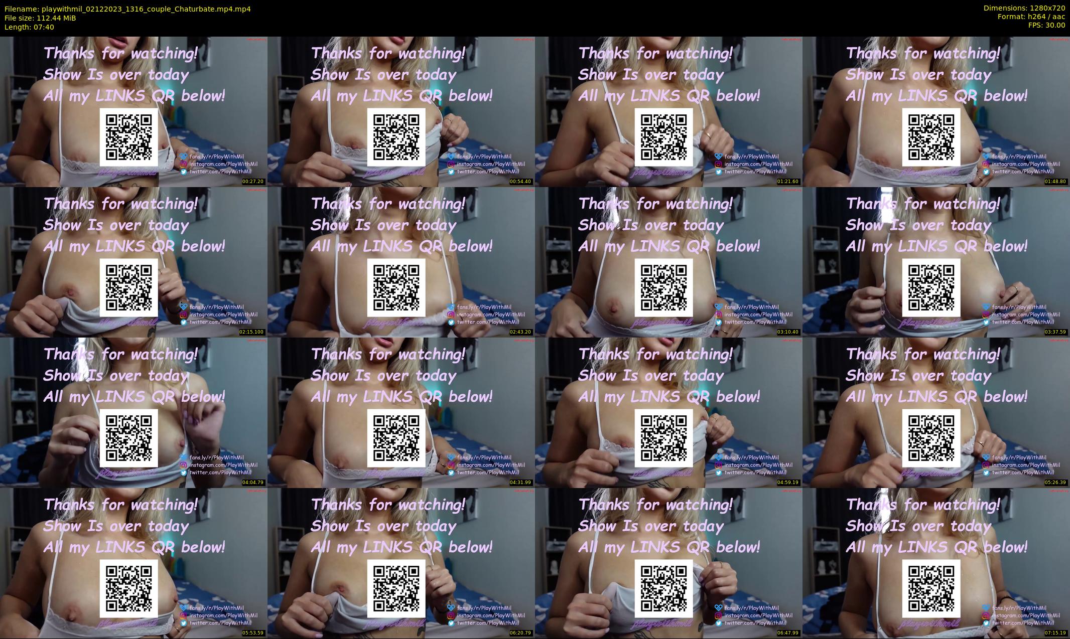 playwithmil — 8 minute Chaturbate couple cam show recording, 720p, Dec 2, 2023
