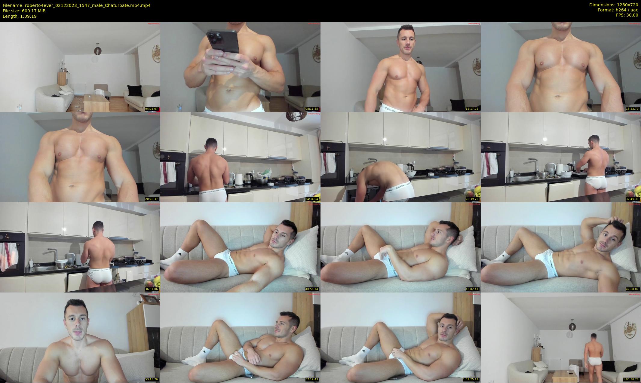 roberto4ever — 70 minute Chaturbate male cam show recording, 720p, Dec 2, 2023