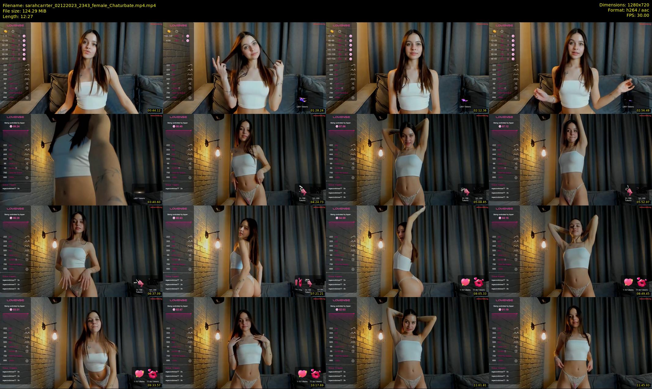 sarahcarrter — 13 minute Chaturbate female cam show recording, 720p, Dec 2, 2023