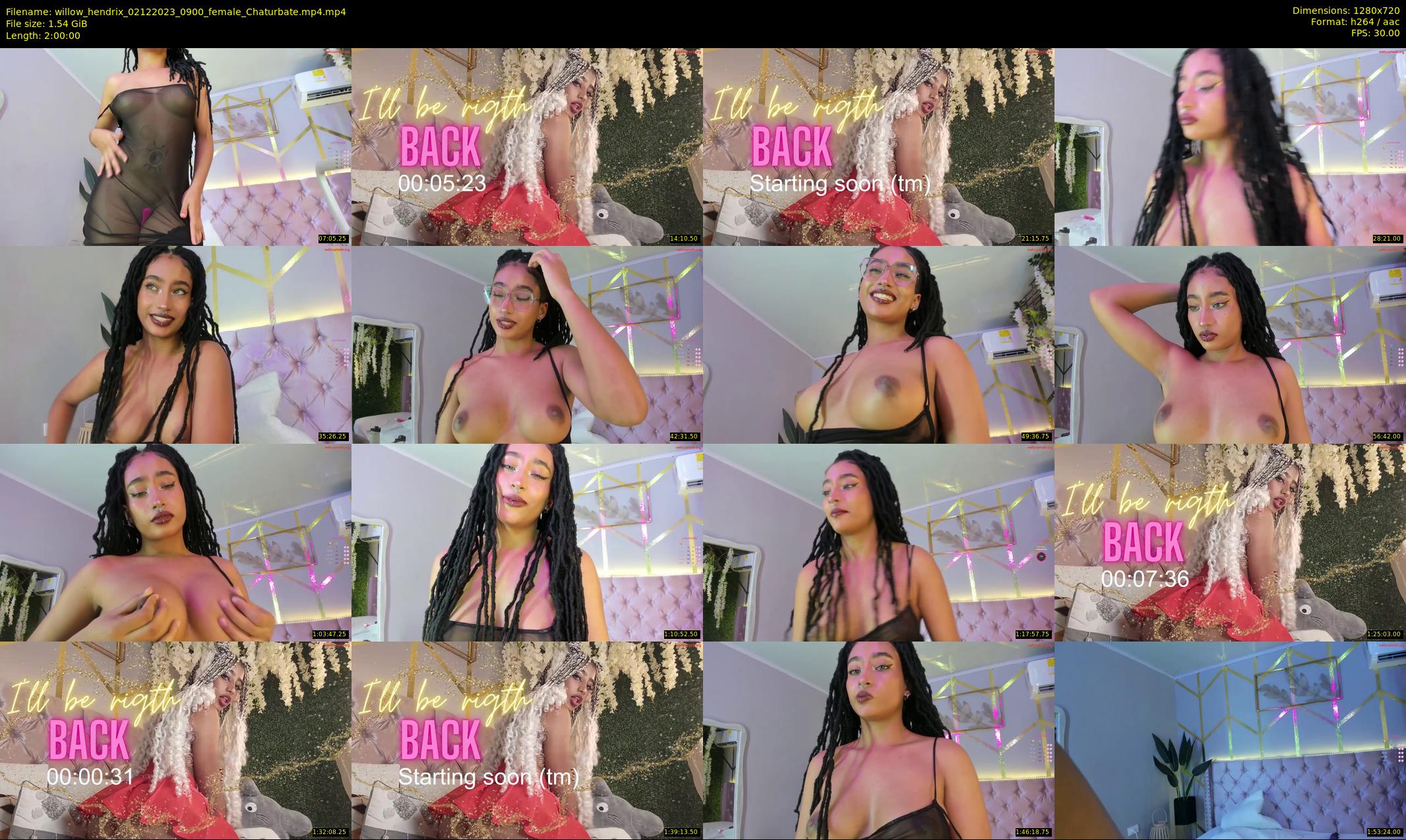willow_hendrix — 120 minute Chaturbate female cam show recording, 720p, Dec 2, 2023