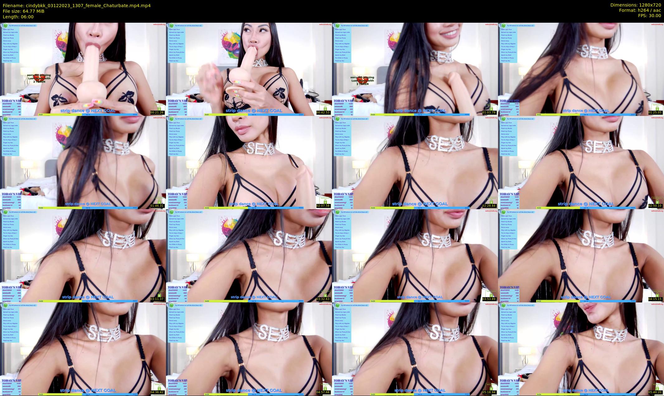 cindybkk — 6 minute Chaturbate female cam show recording, 720p, Dec 3, 2023