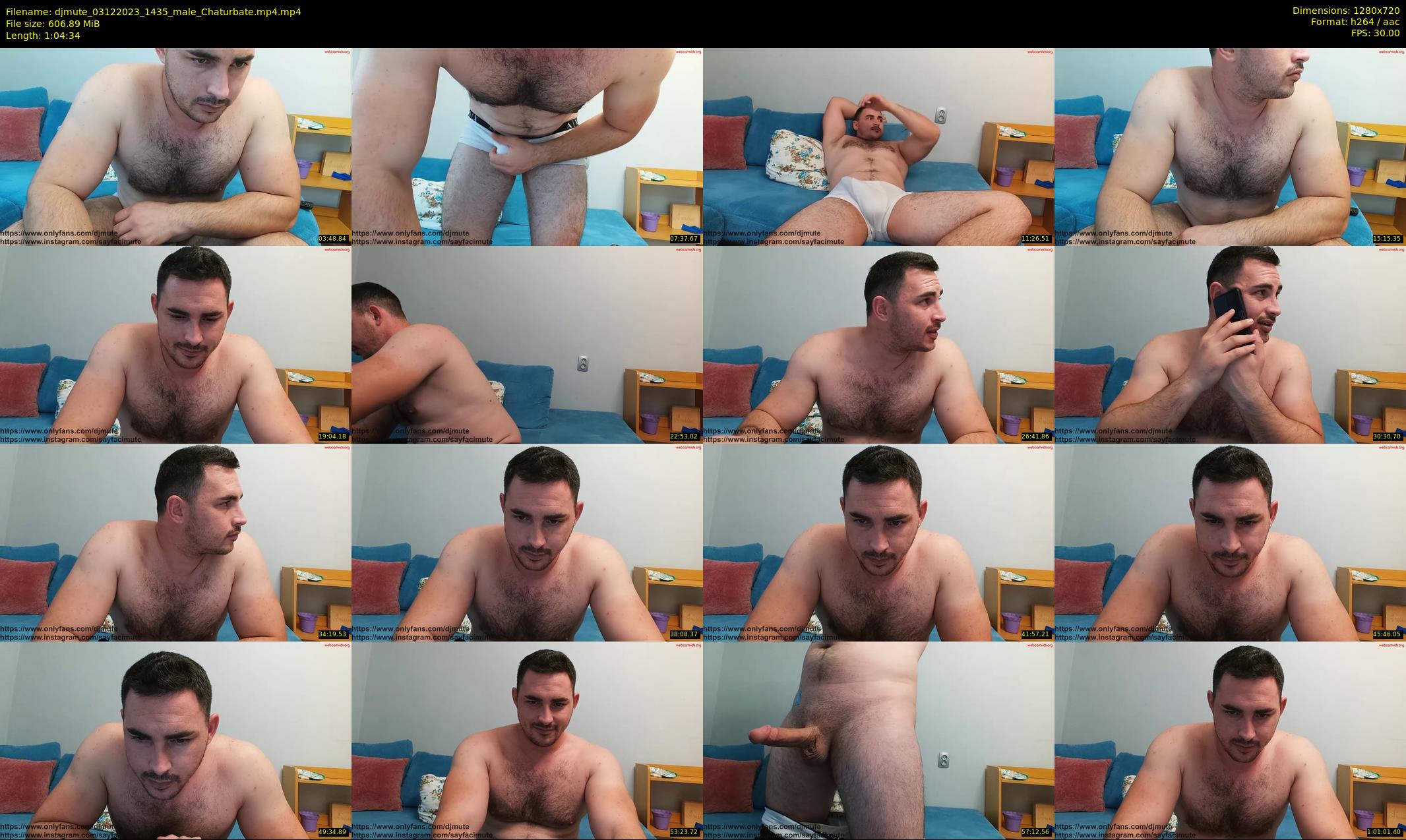 djmute — 65 minute Chaturbate male cam show recording, 720p, Dec 3, 2023