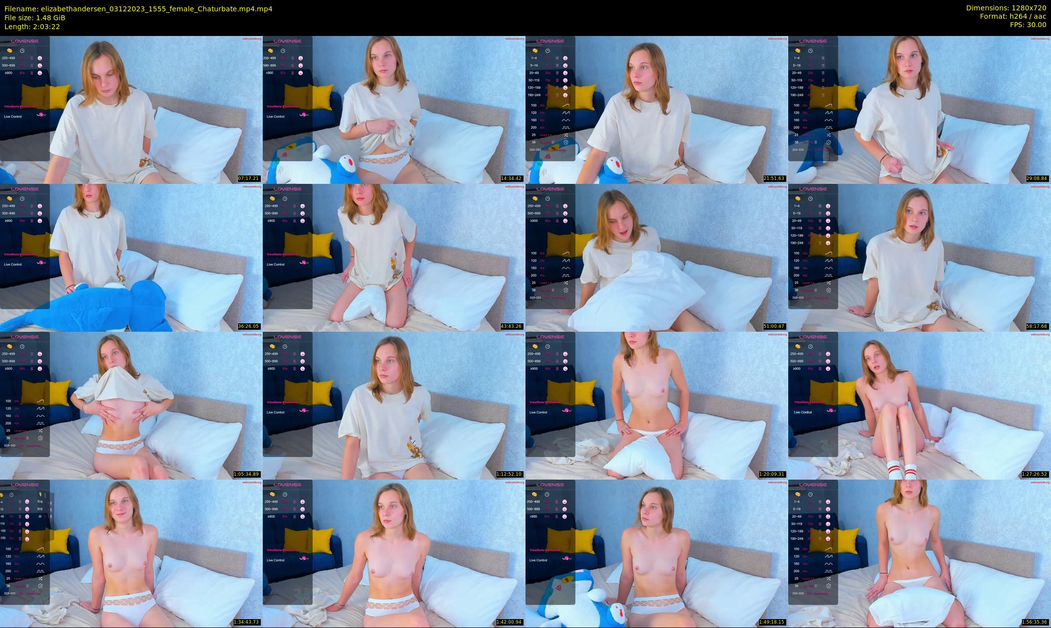elizabethandersen — 124 minute Chaturbate female cam show recording, 720p, Dec 3, 2023
