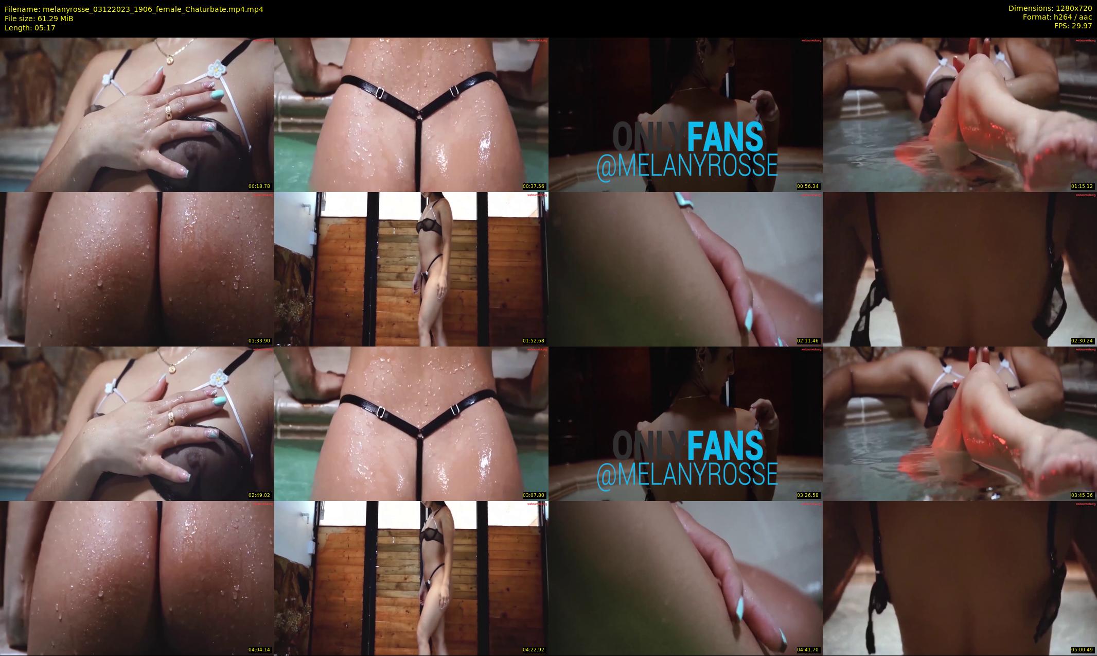 melanyrosse — 6 minute Chaturbate female cam show recording, 720p, Dec 3, 2023