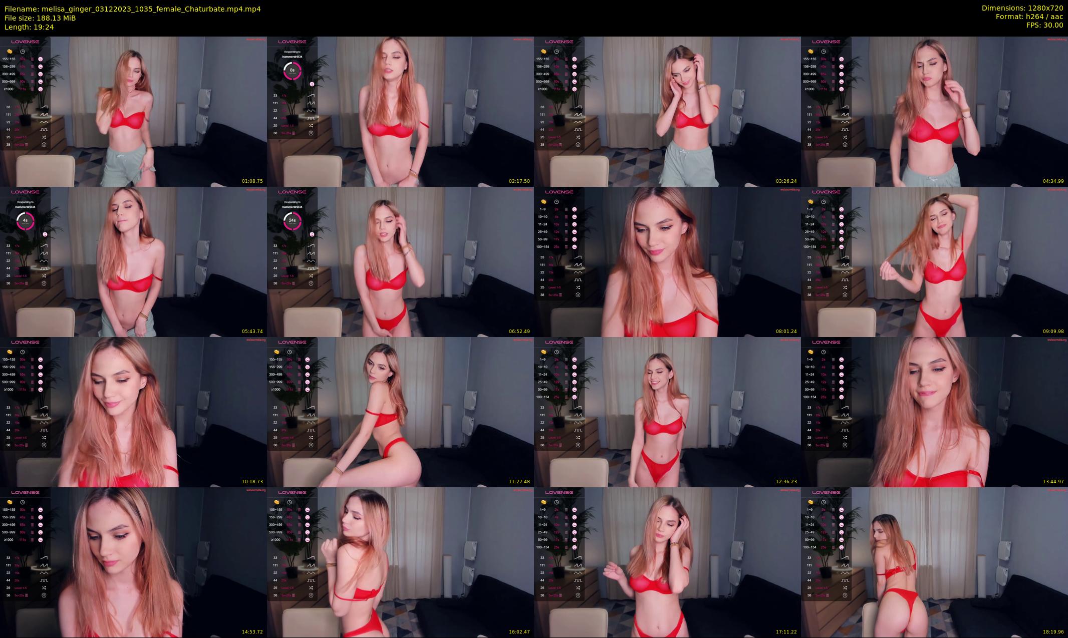 melisa_ginger — 20 minute Chaturbate female cam show recording, 720p, Dec 3, 2023