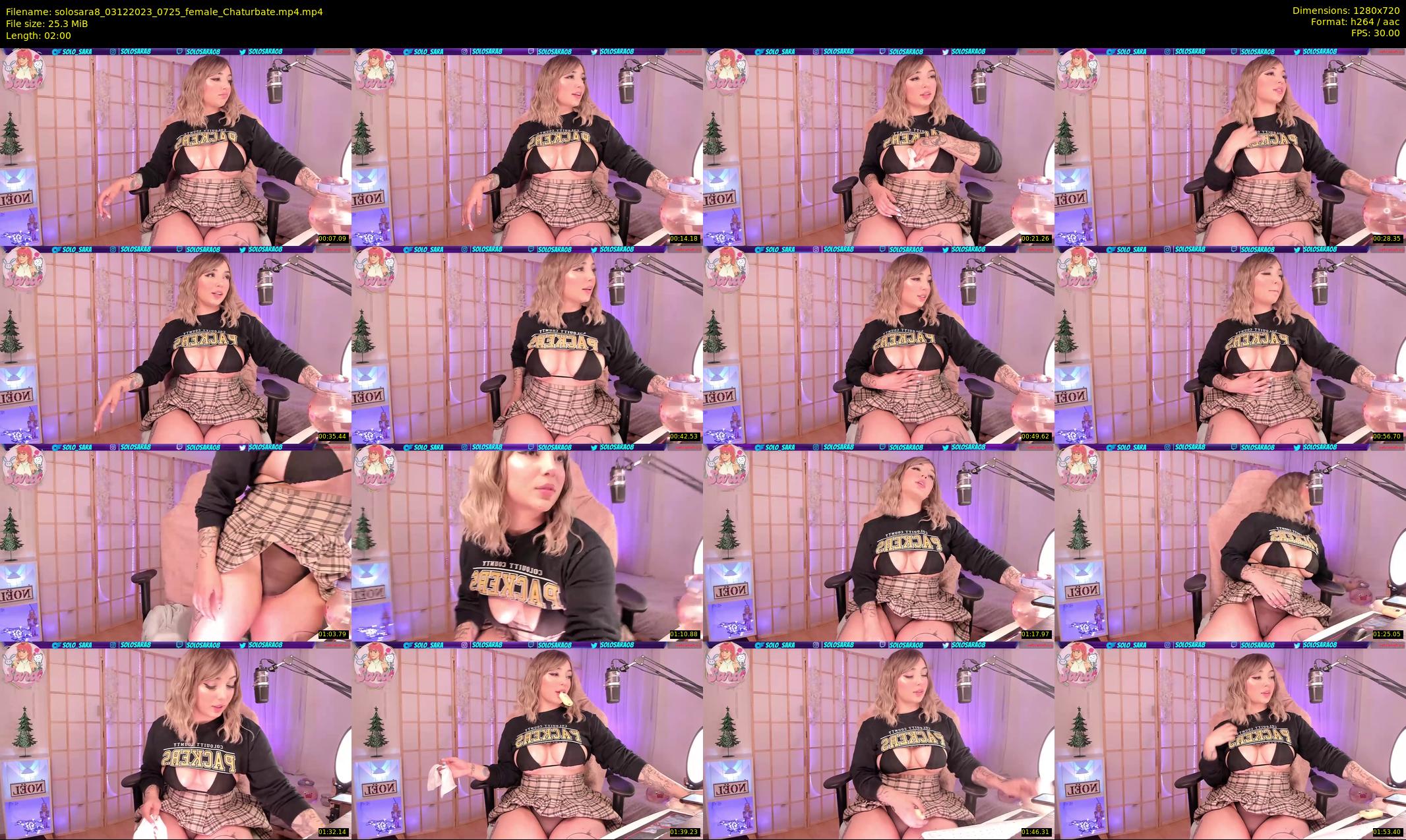 solosara8 — 2 minute Chaturbate female cam show recording, 720p, Dec 3, 2023