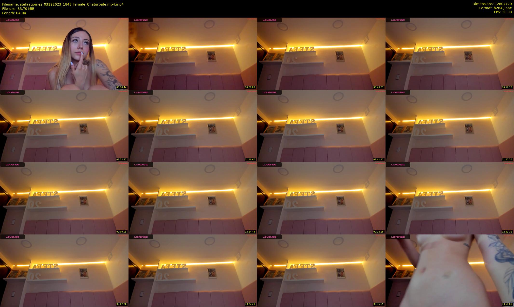 stefaagomez — 5 minute Chaturbate female cam show recording, 720p, Dec 3, 2023