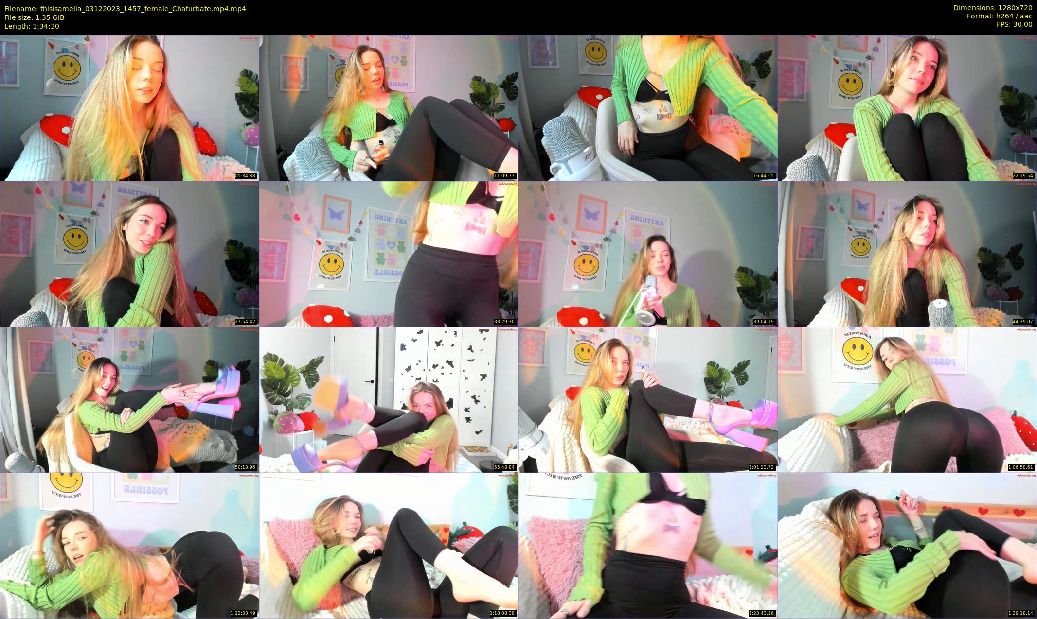 thisisamelia — 95 minute Chaturbate female cam show recording, 720p, Dec 3, 2023