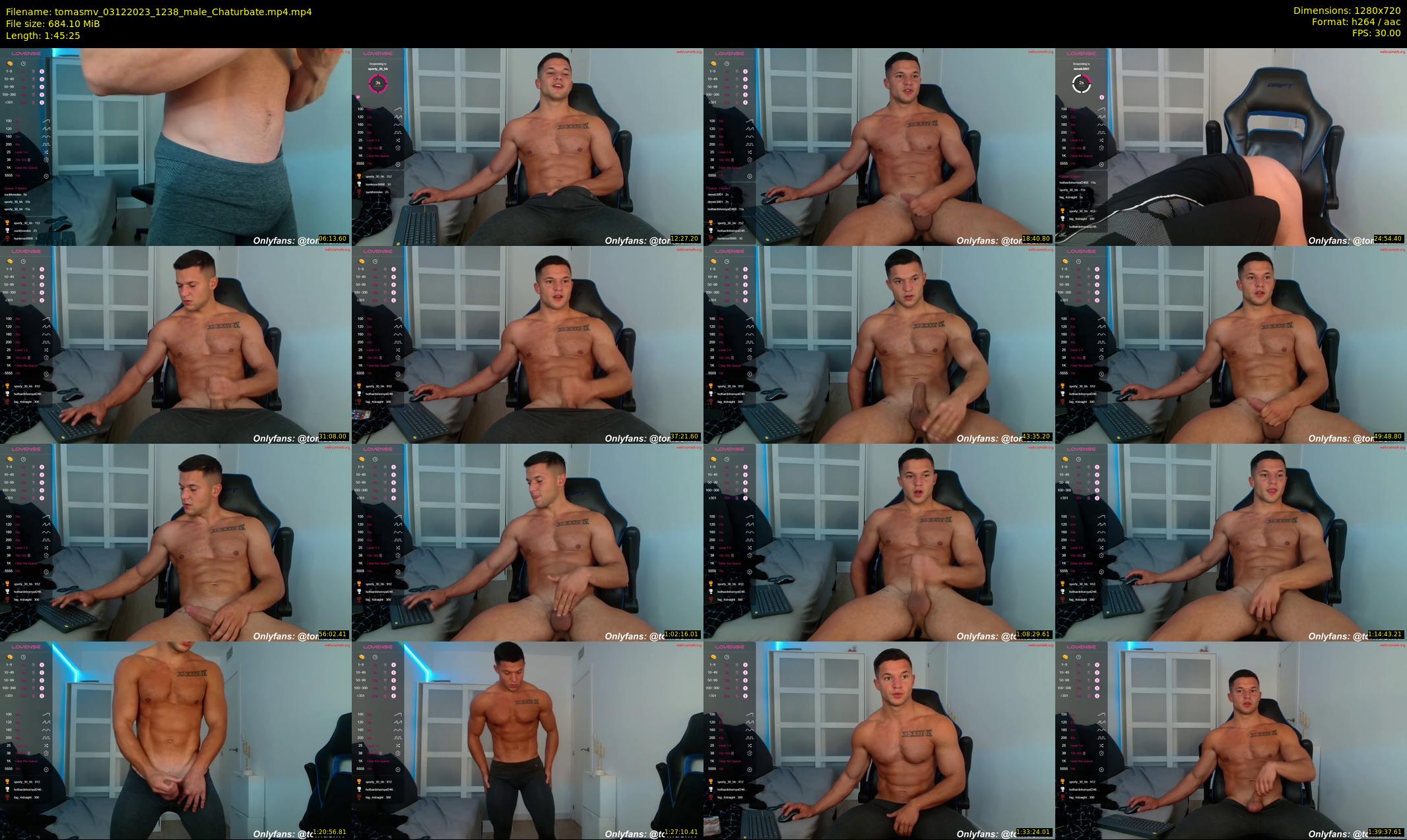 tomasmv — 106 minute Chaturbate male cam show recording, 720p, Dec 3, 2023