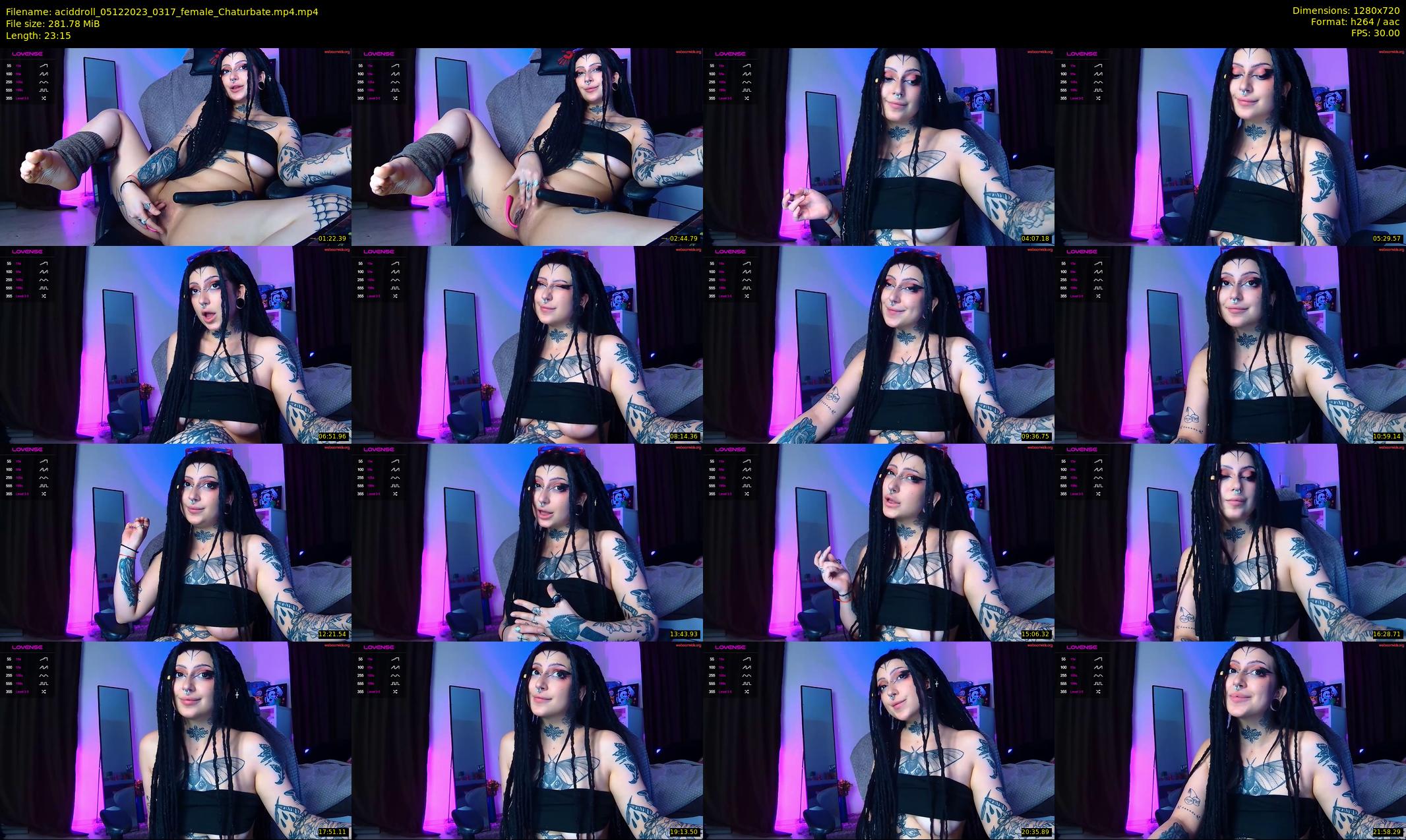 aciddroll — 24 minute Chaturbate female cam show recording, 720p, Dec 5, 2023