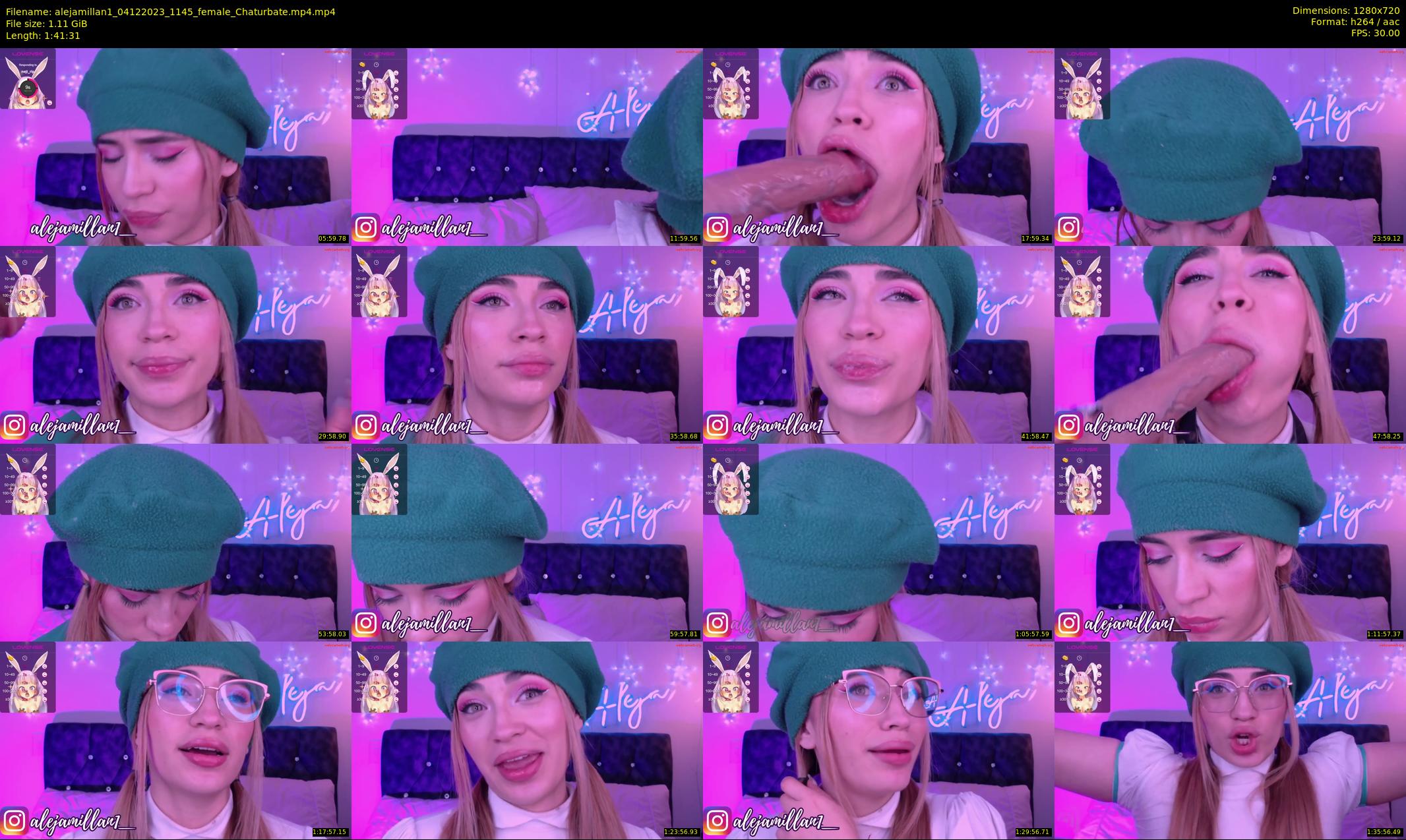 alejamillan1 — 102 minute Chaturbate female cam show recording, 720p, Dec 4, 2023