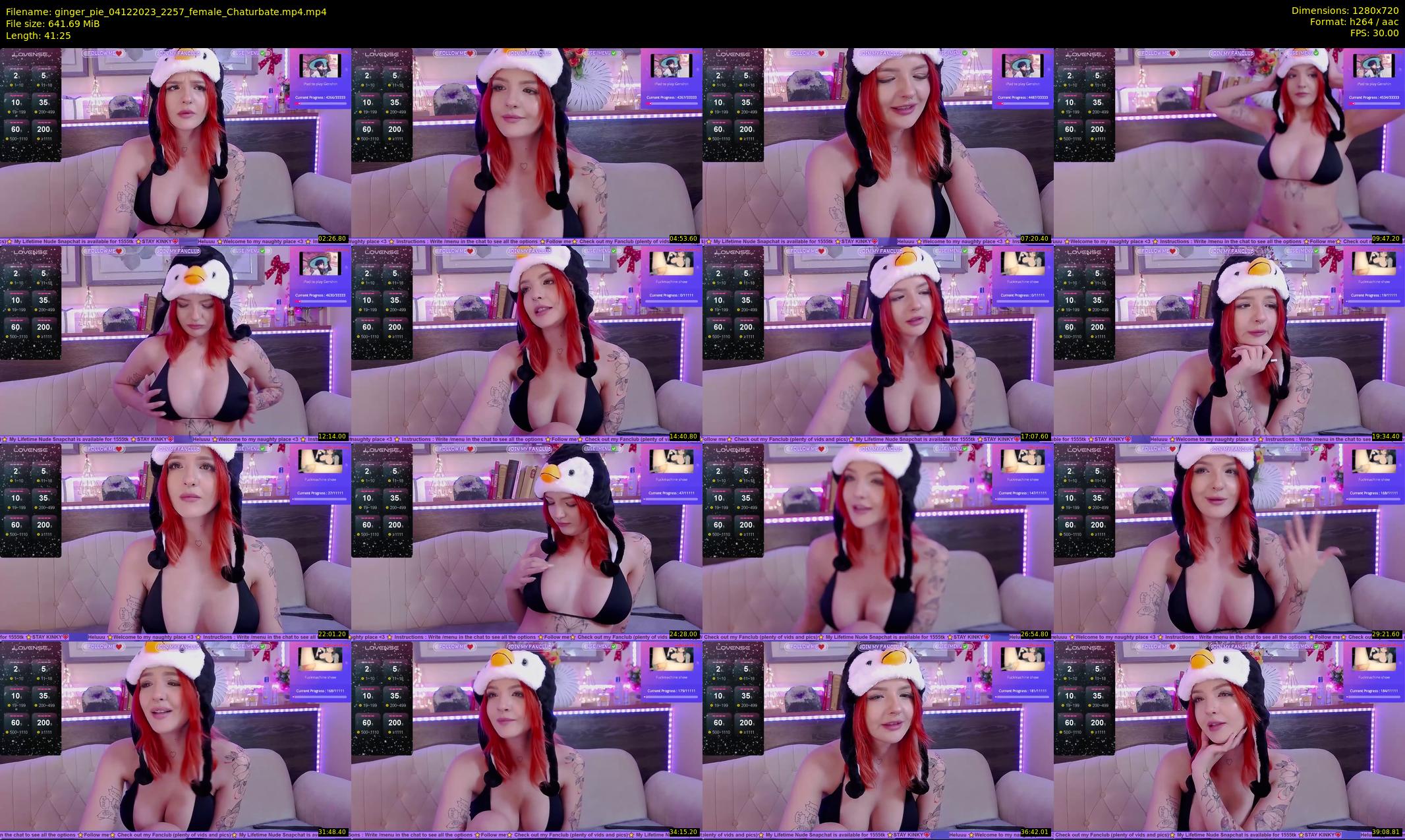 ginger_pie — 42 minute Chaturbate female cam show recording, 720p, Dec 4, 2023