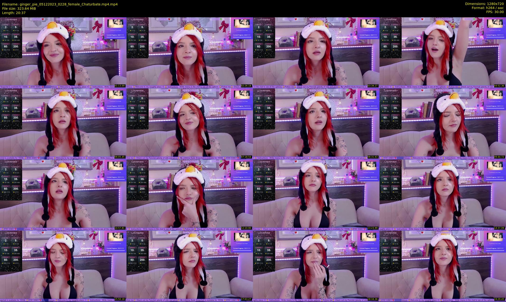 ginger_pie — 21 minute Chaturbate female cam show recording, 720p, Dec 5, 2023