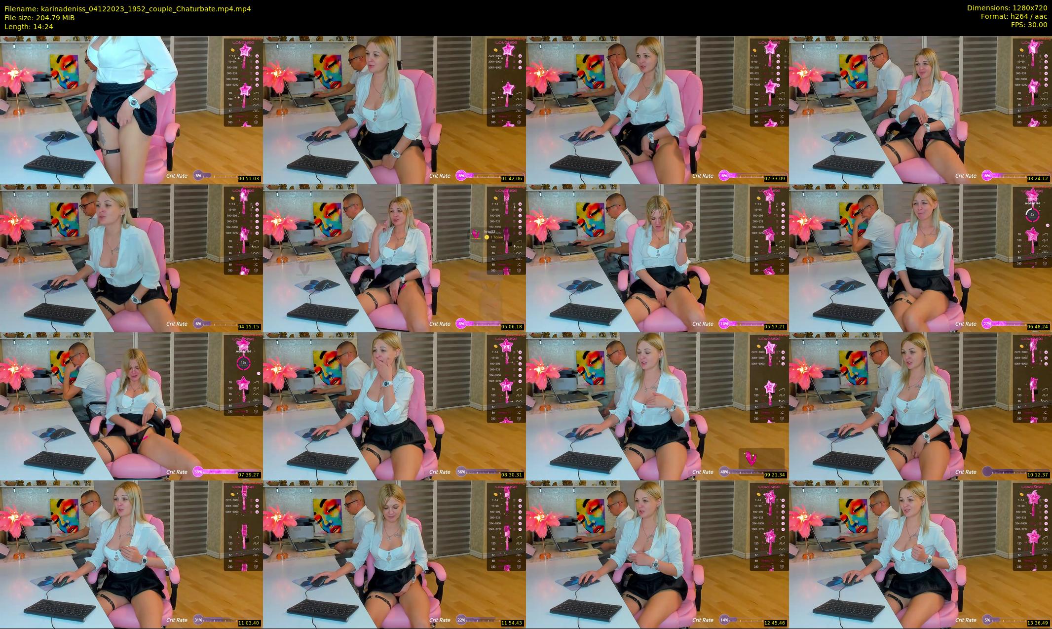 karinadeniss — 15 minute Chaturbate couple cam show recording, 720p, Dec 4, 2023