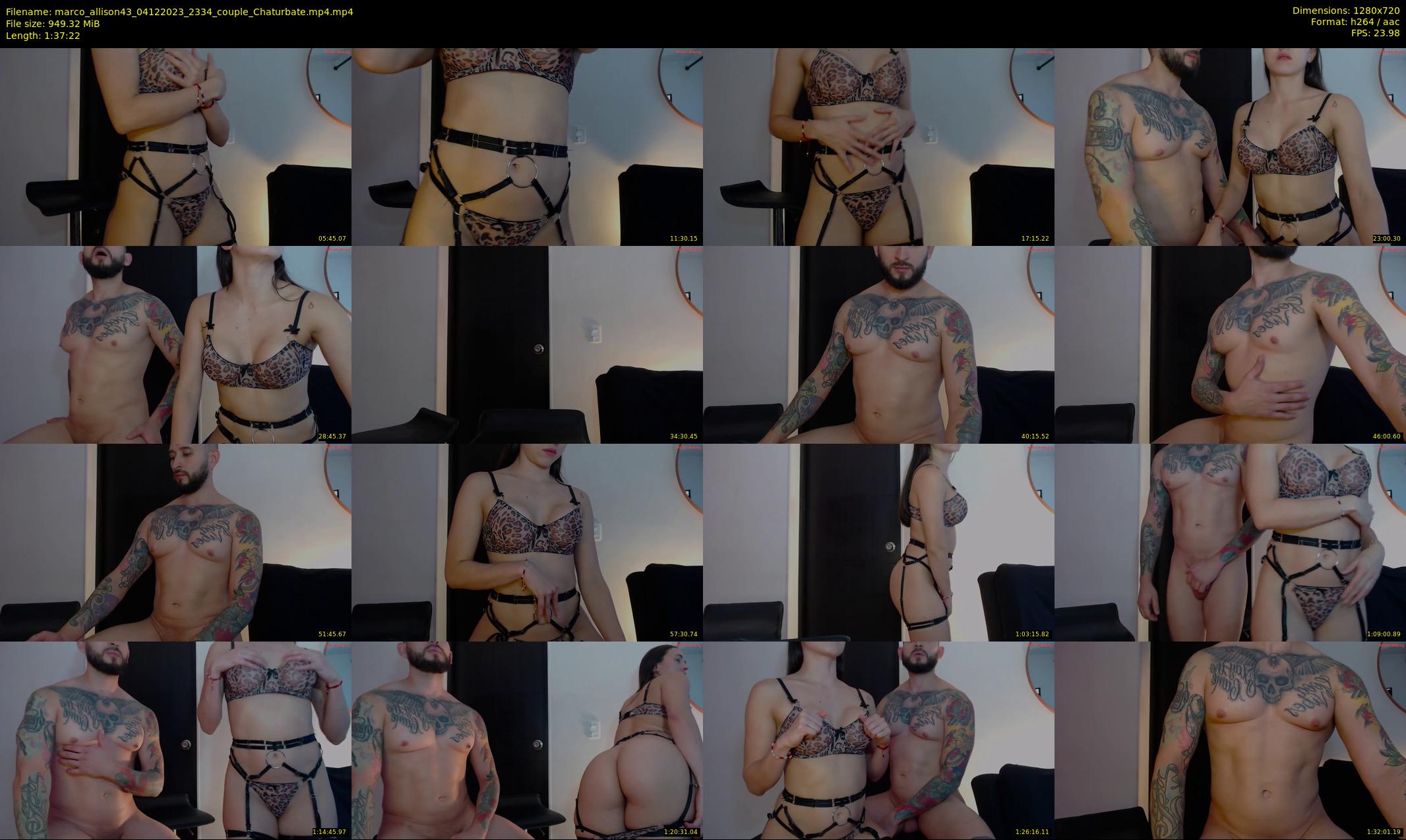 marco_allison43 — 98 minute Chaturbate couple cam show recording, 720p, Dec 4, 2023