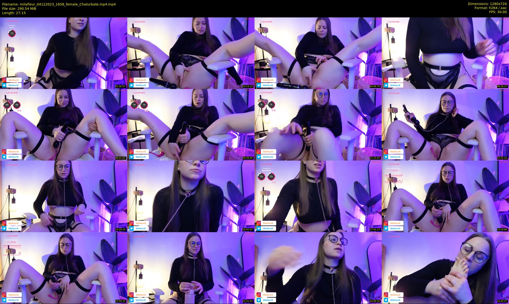 milafleur — 28 minute Chaturbate female cam show recording, 720p, Dec 4, 2023