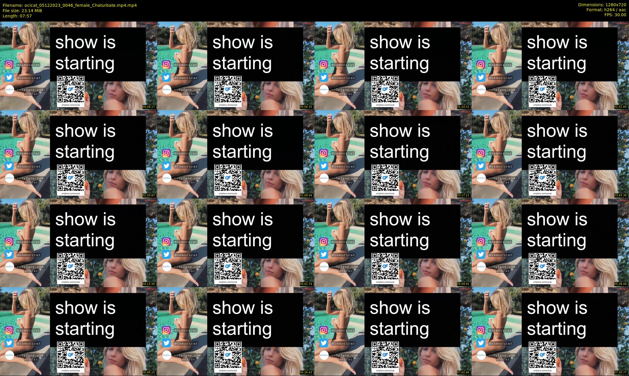 ocicat — 8 minute Chaturbate female cam show recording, 720p, Dec 5, 2023