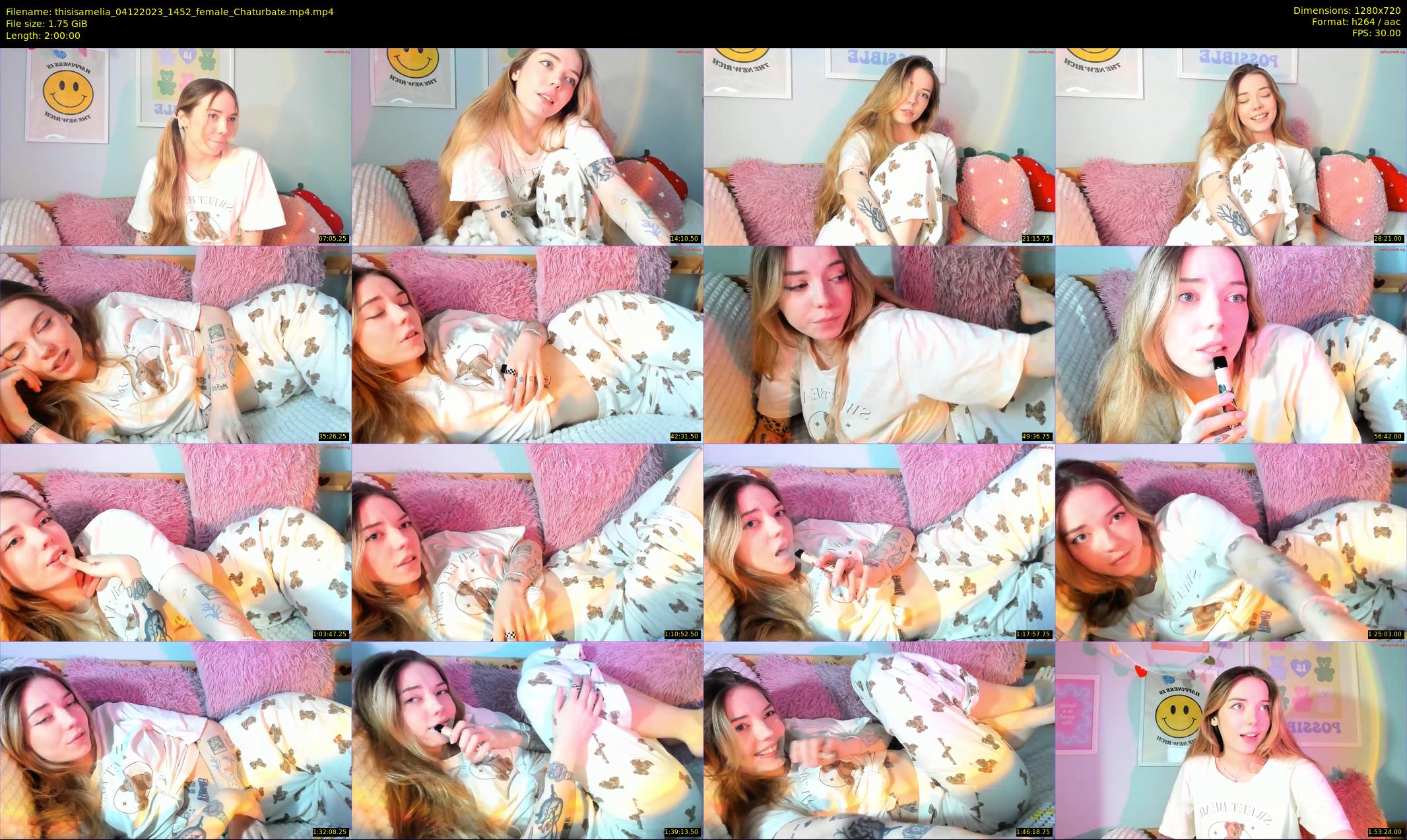 thisisamelia — 120 minute Chaturbate female cam show recording, 720p, Dec 4, 2023