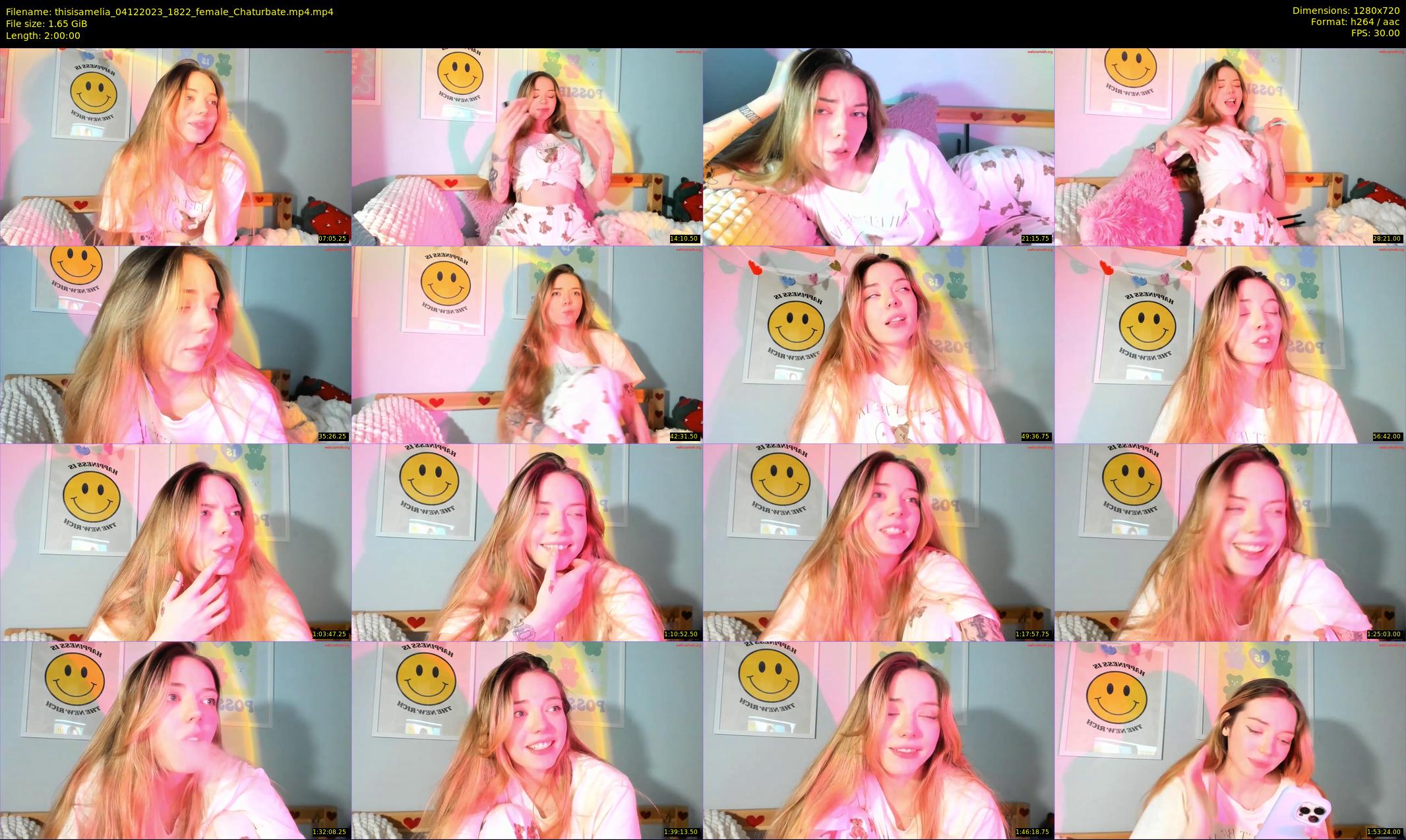 thisisamelia — 120 minute Chaturbate female cam show recording, 720p, Dec 4, 2023