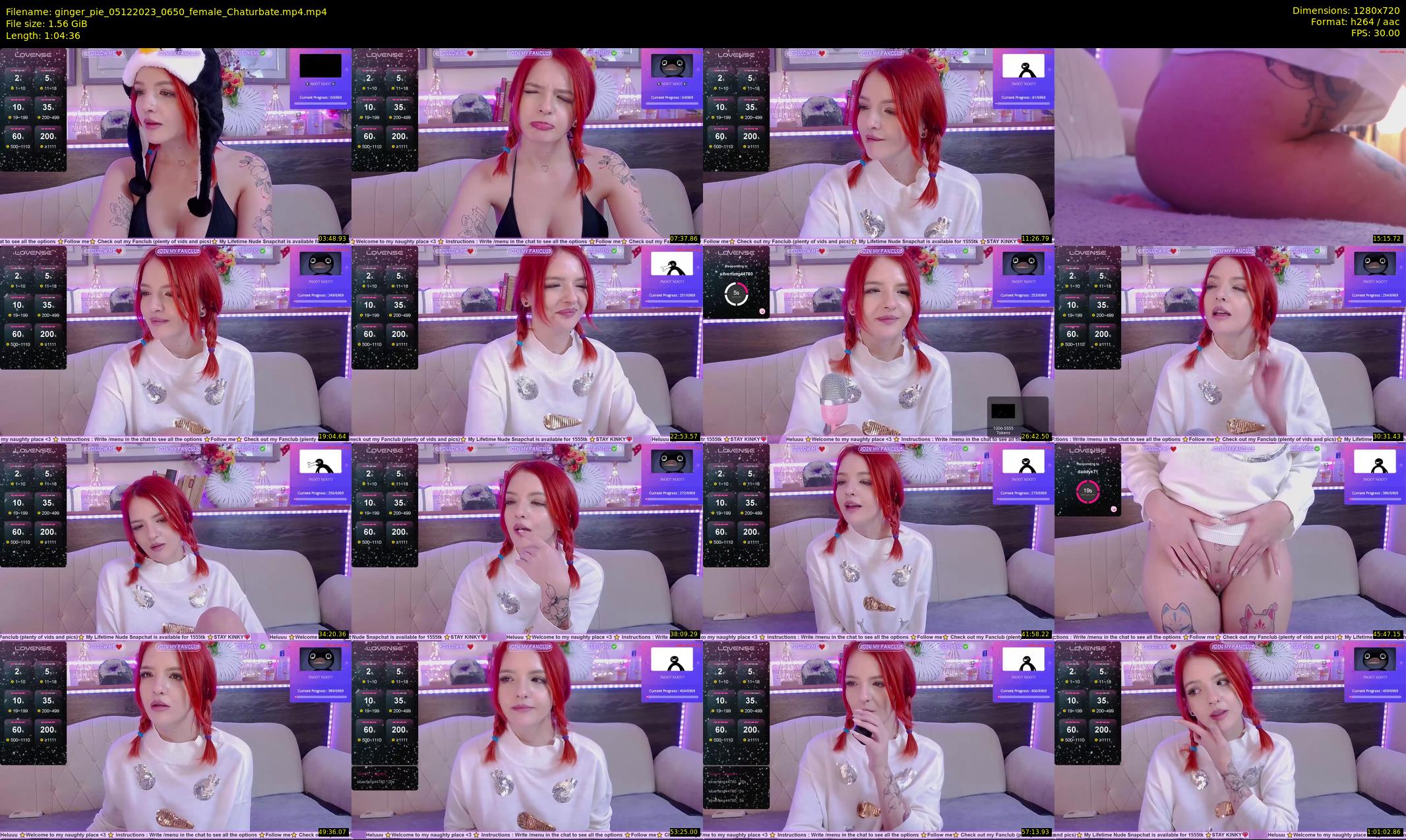 ginger_pie — 65 minute Chaturbate female cam show recording, 720p, Dec 5, 2023