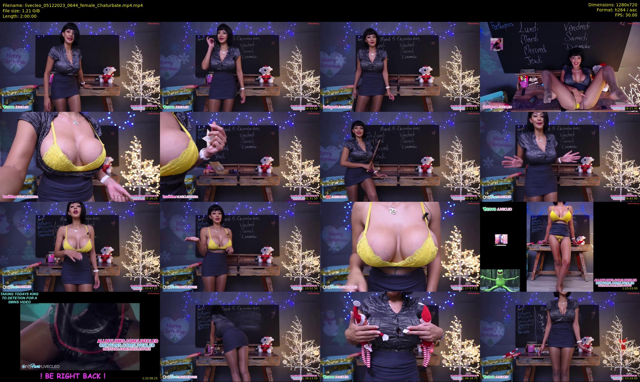 livecleo — 120 minute Chaturbate female cam show recording, 720p, Dec 5, 2023