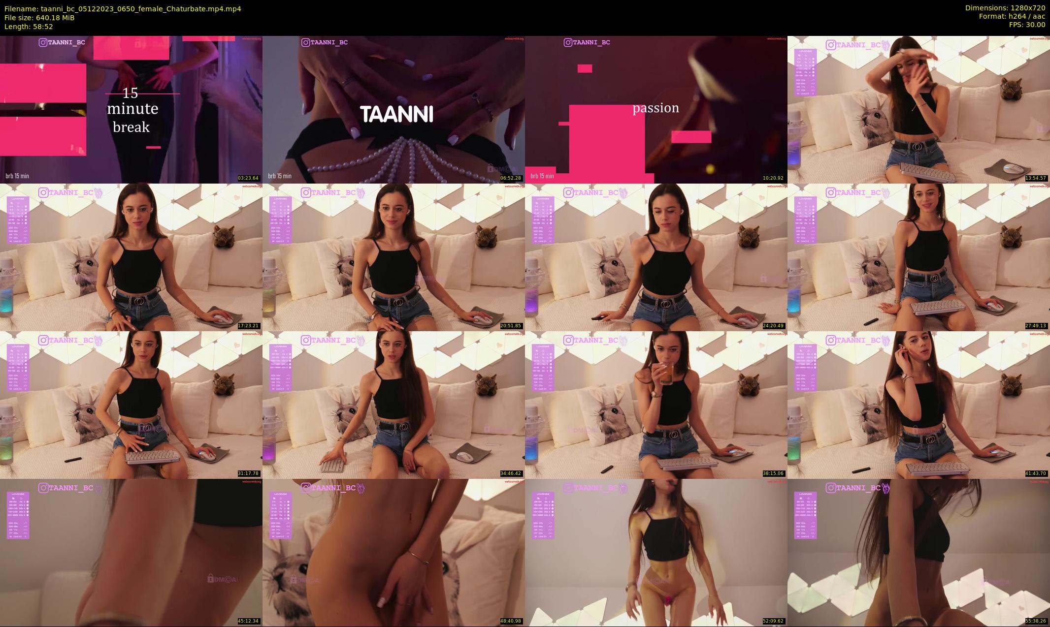 taanni_bc — 59 minute Chaturbate female cam show recording, 720p, Dec 5, 2023